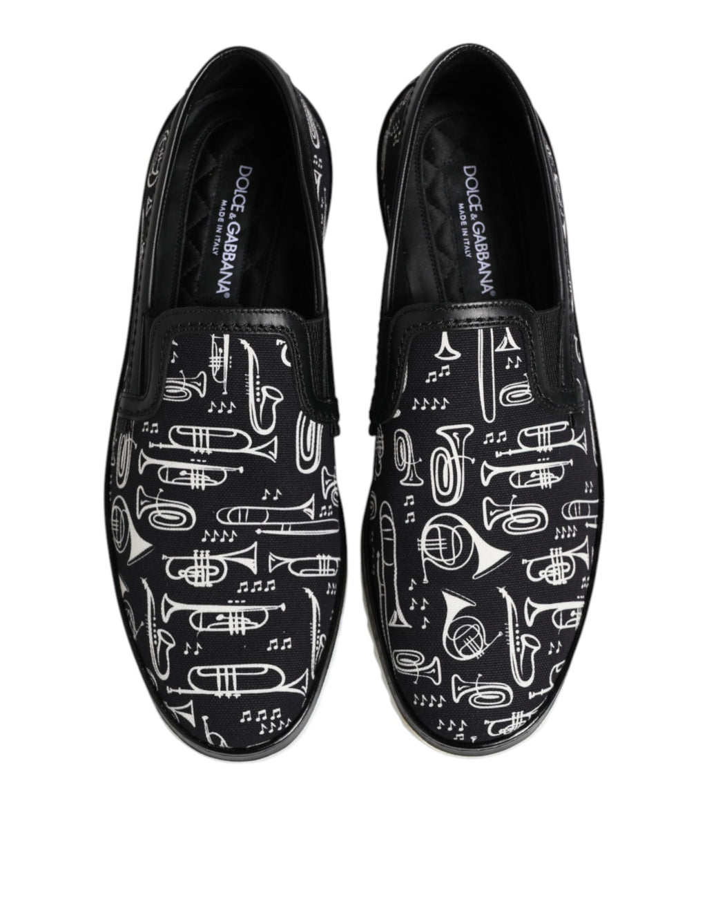 Dolce & Gabbana Black Slip On Loafers for Men detail view
