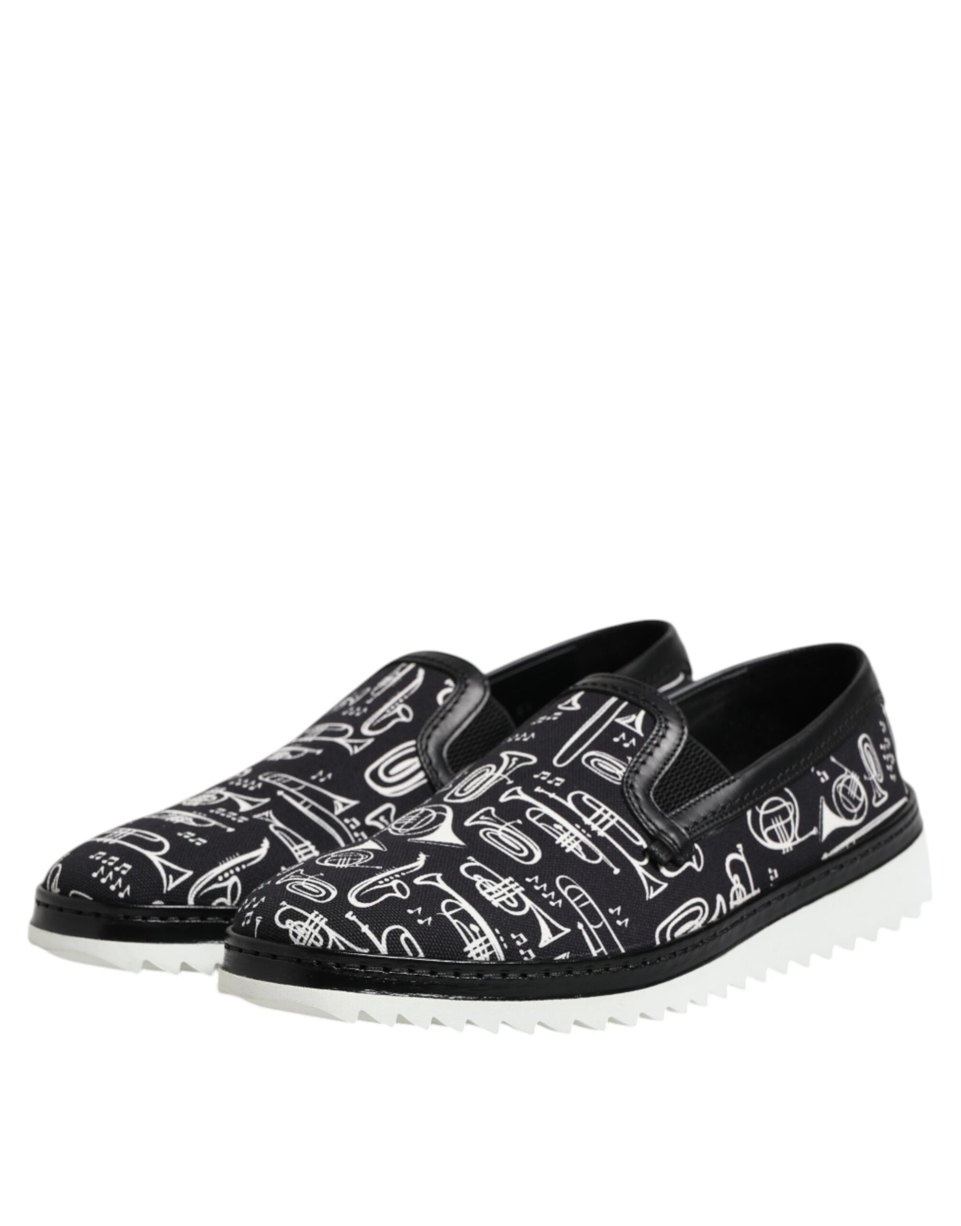 Dolce & Gabbana Black Slip On Loafers for Men side view