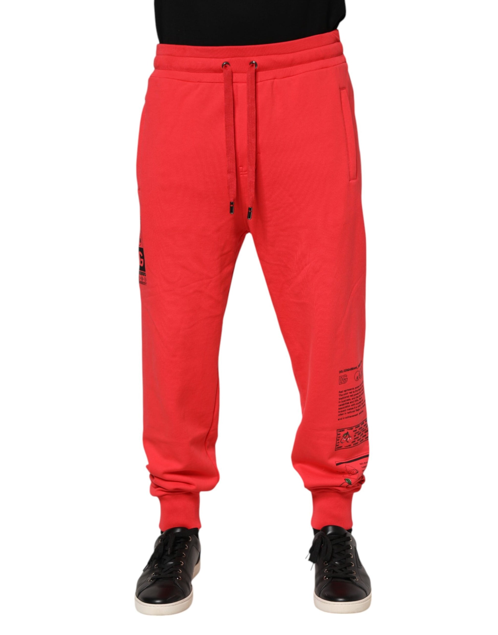 Dolce & Gabbana Red Athletic Pants for Men