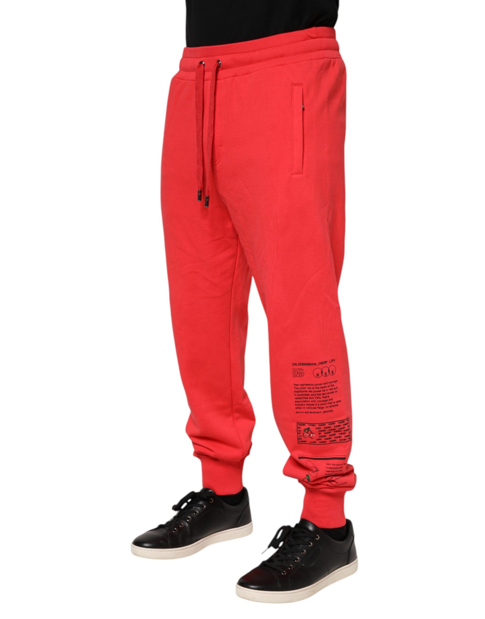 Dolce & Gabbana Red Athletic Pants for Men detail view