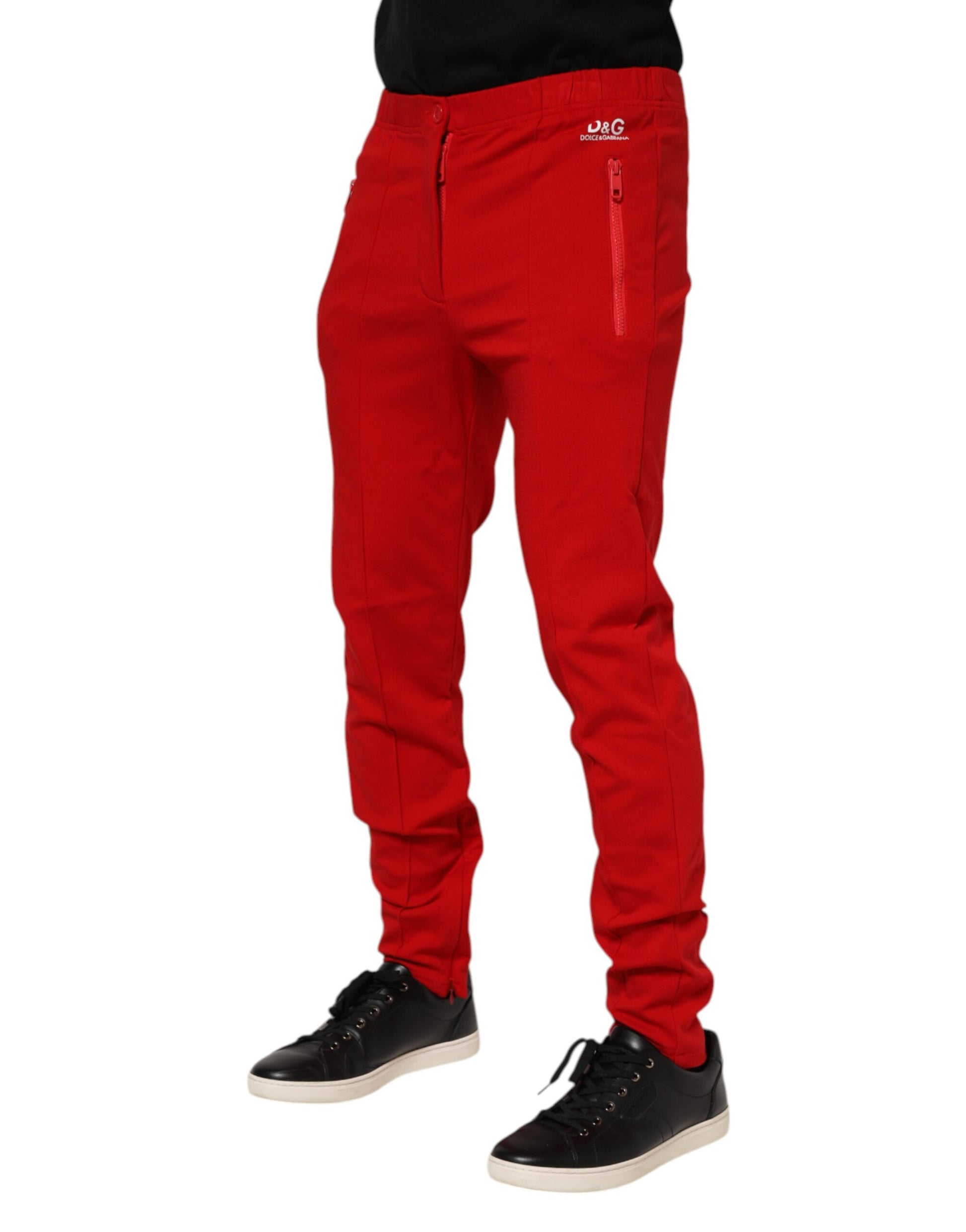 Dolce & Gabbana Red Athletic Pants for Men detail view