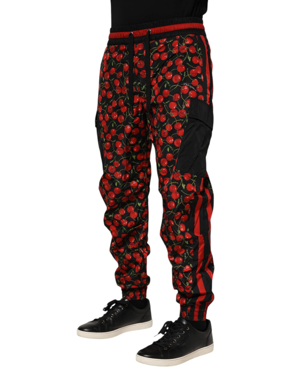 Dolce & Gabbana Pantalon de jogging Homme imprimé cerises noires et rouges