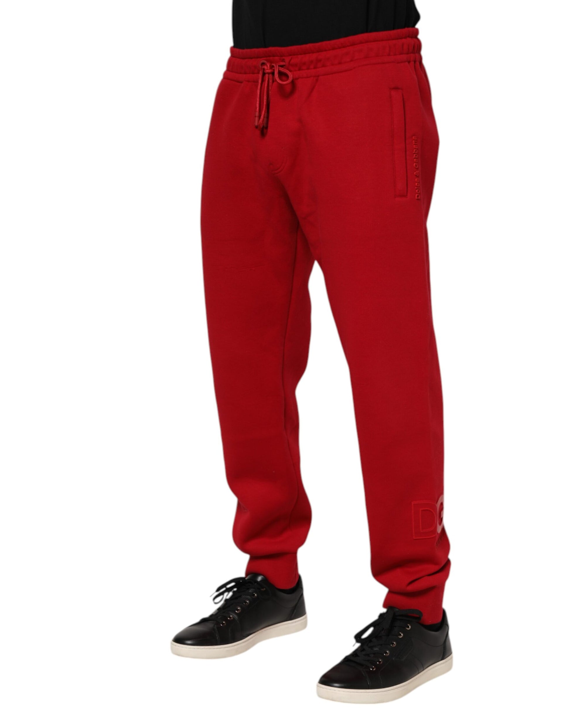 Dolce & Gabbana Red Athletic Pants for Men detail view