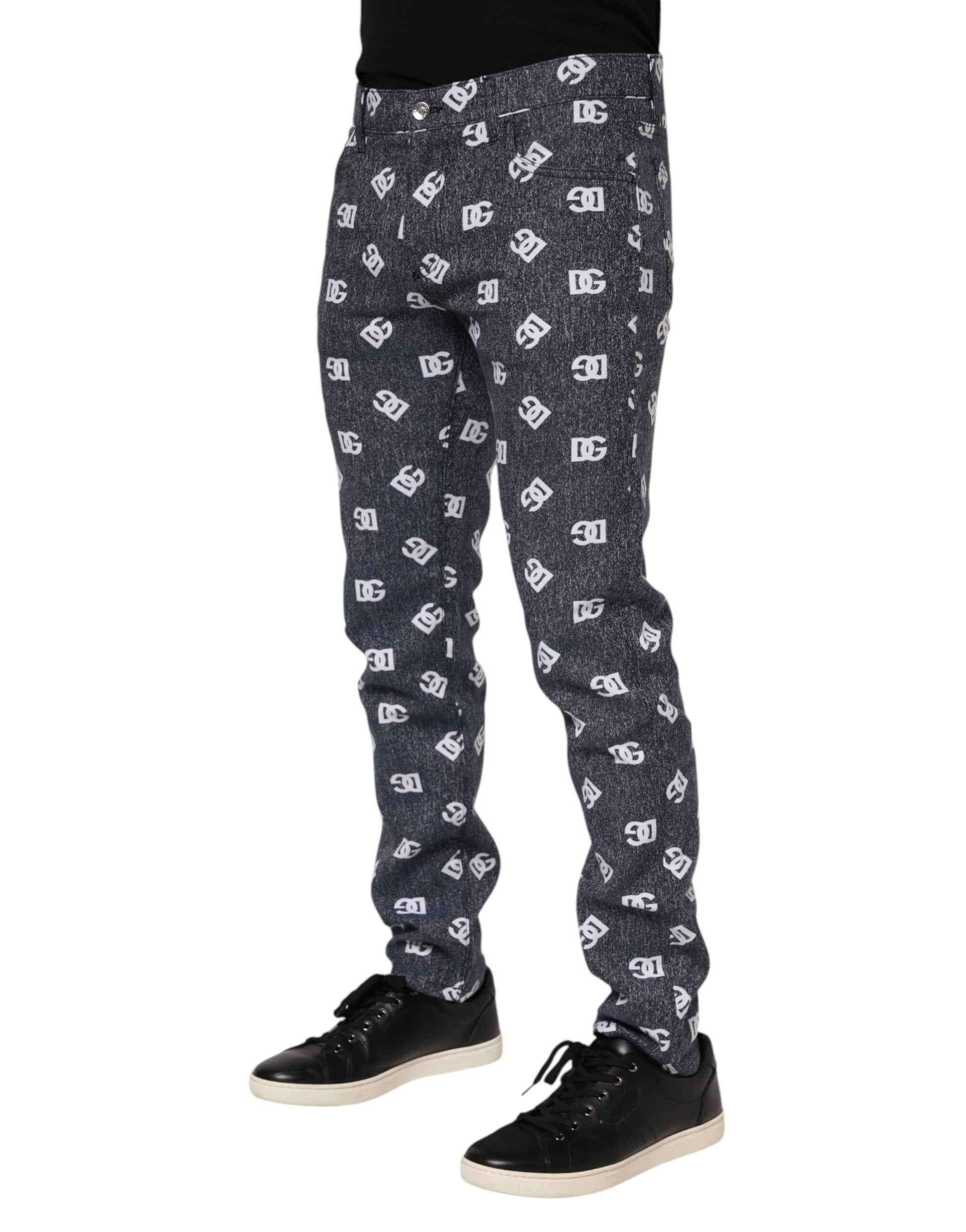Dolce & Gabbana Grey Skinny Jeans for Men detail view