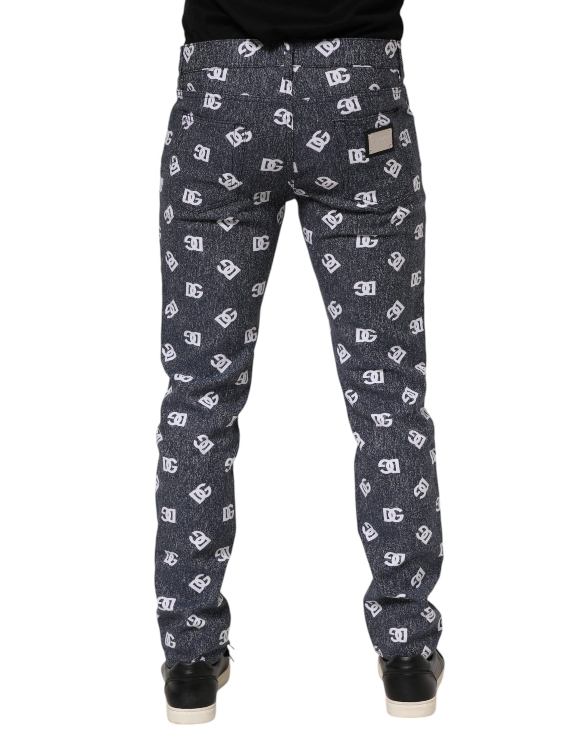 Dolce & Gabbana Grey Skinny Jeans for Men side view