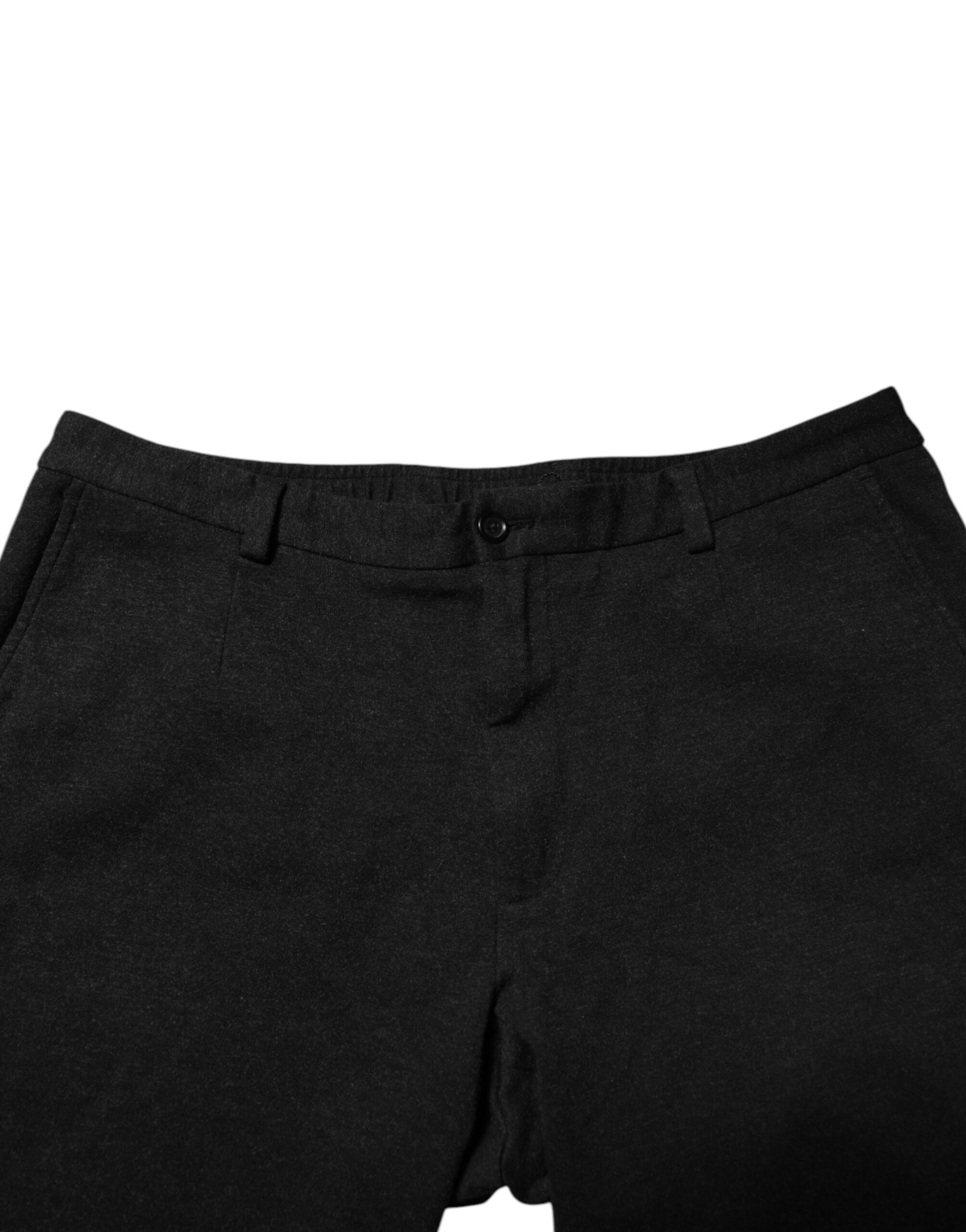 Dolce & Gabbana Dark Gray Viscose Dress Men Pants