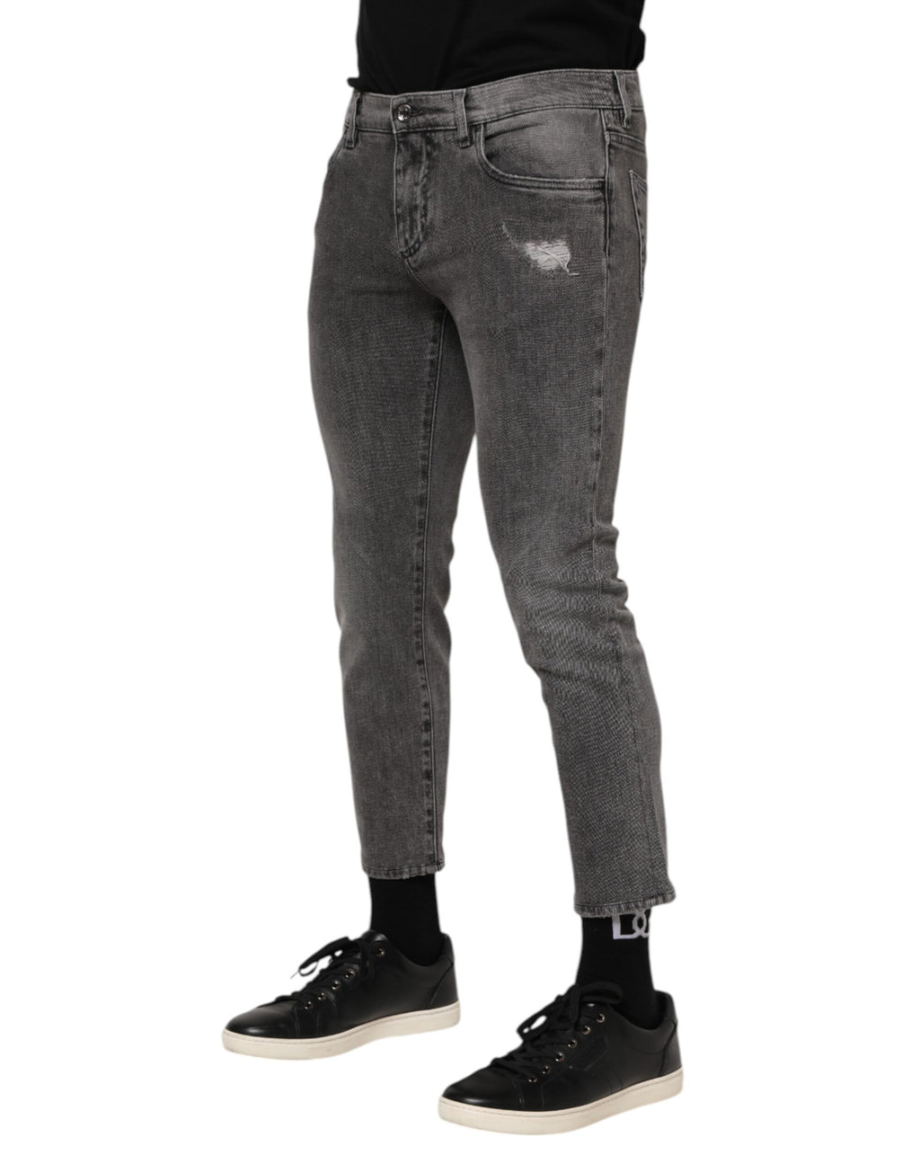 Dolce & Gabbana Grey Skinny Jeans for Men detail view