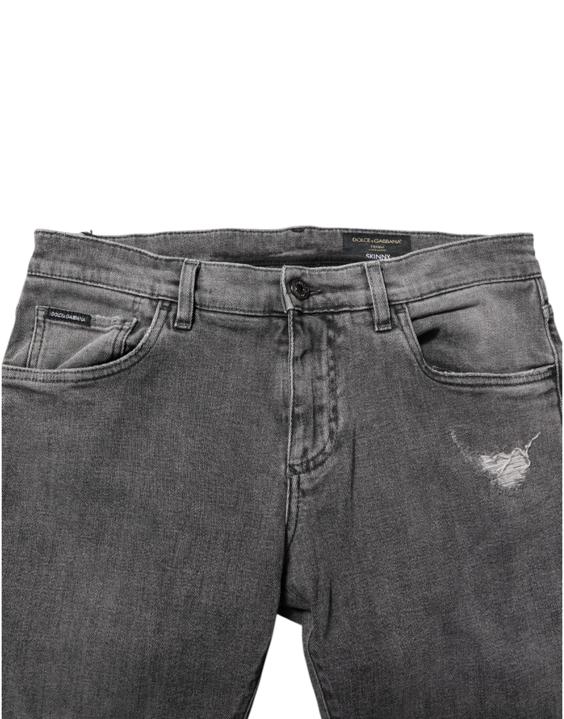 Dolce & Gabbana Grey Skinny Jeans for Men additional view