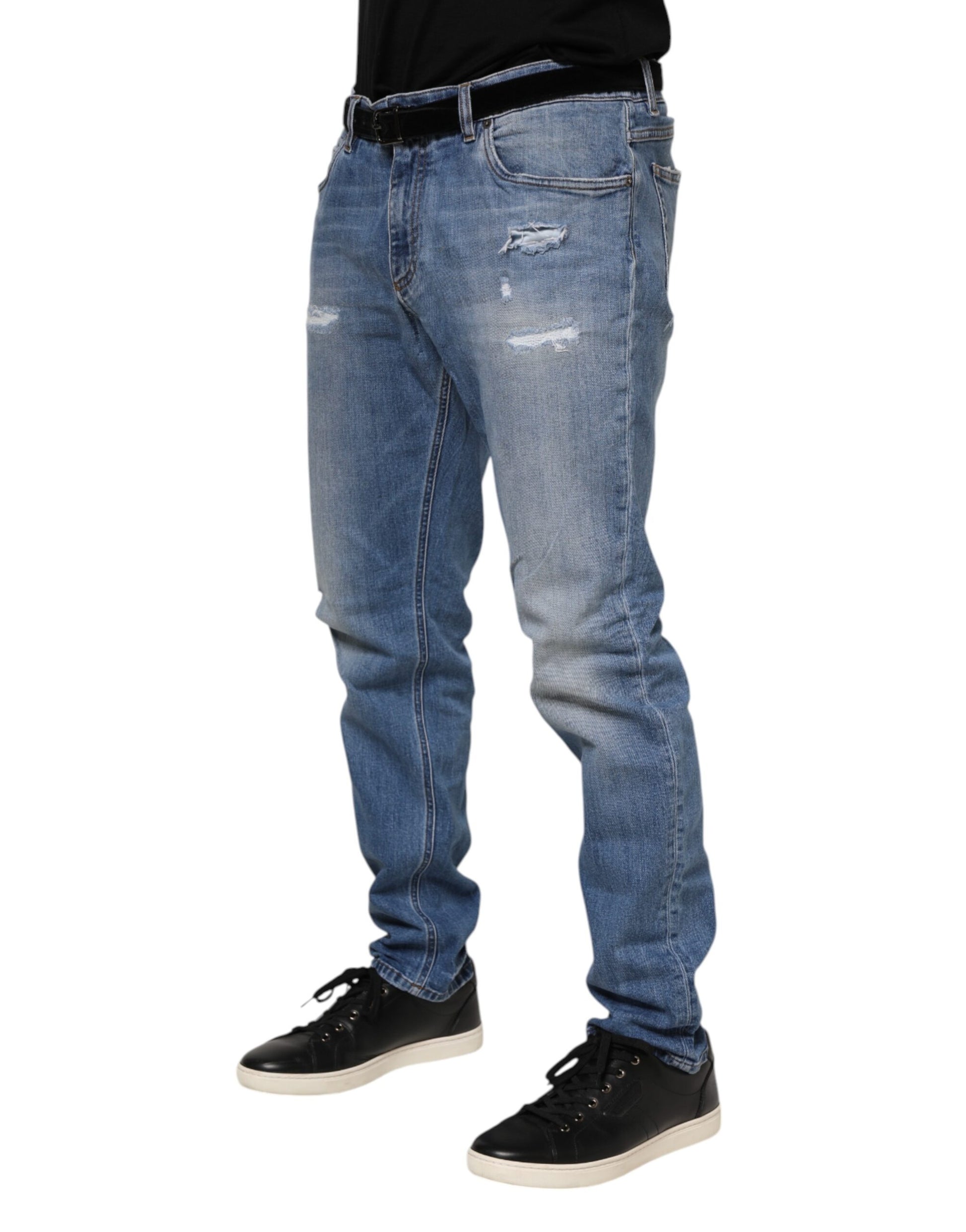 Dolce & Gabbana Blue Relaxed Fit Jeans for Men detail view