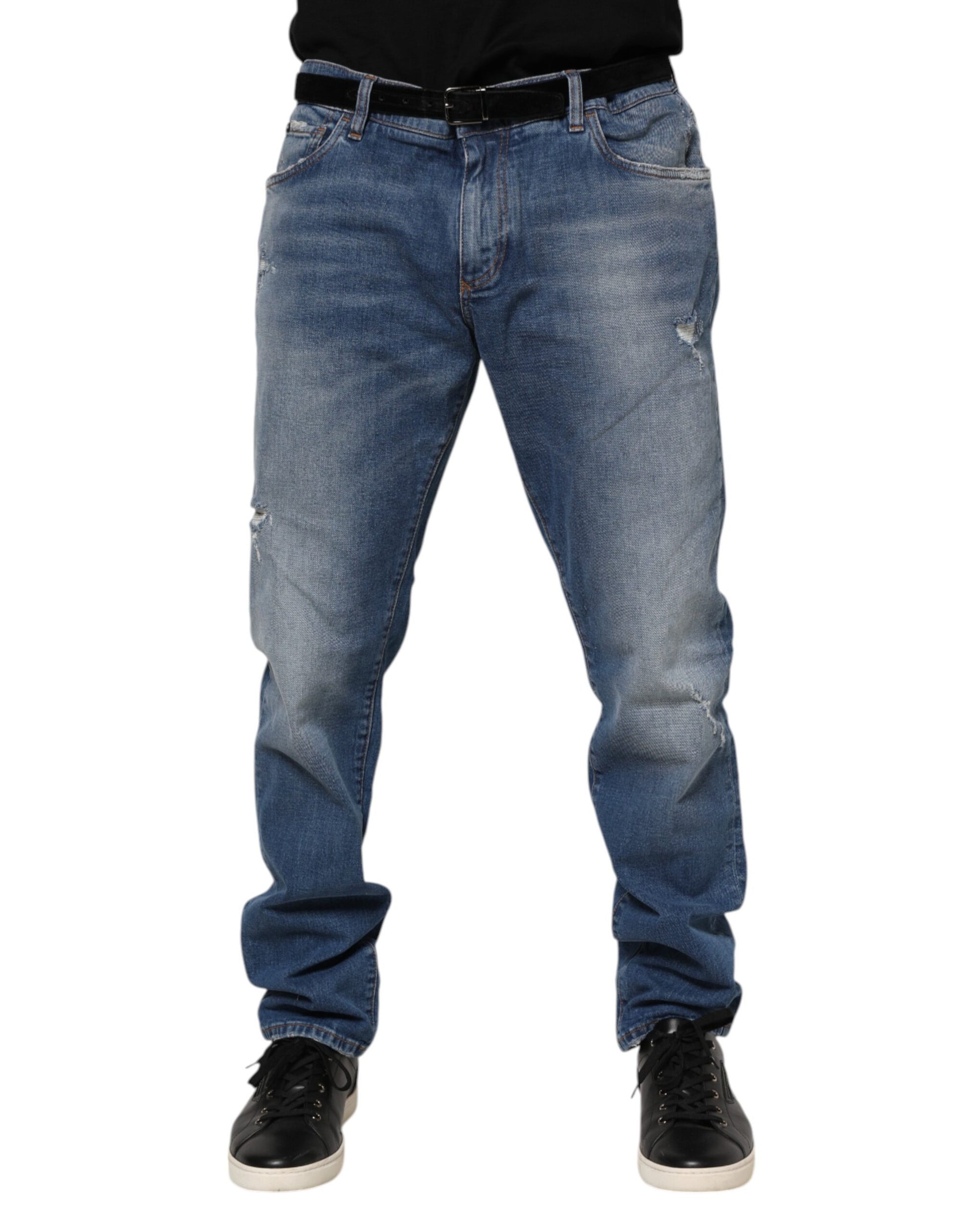 Dolce & Gabbana Blue Skinny Jeans for Men