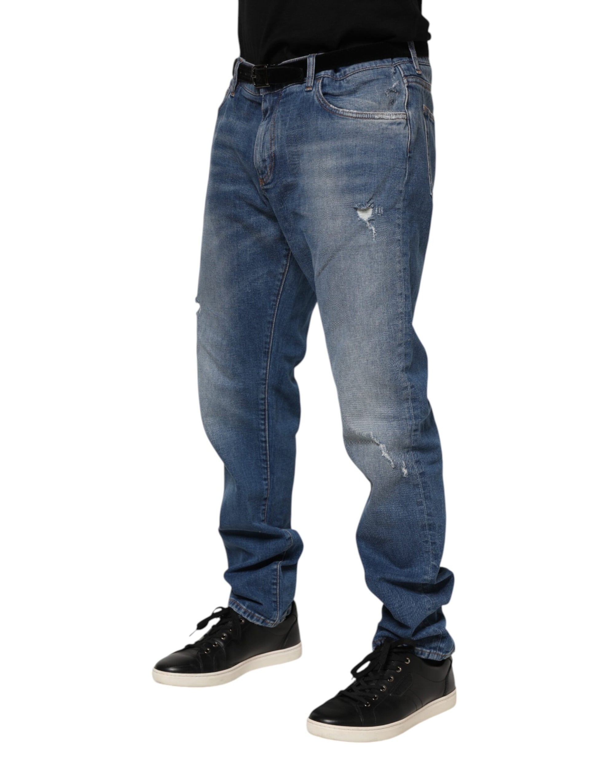Dolce & Gabbana Blue Skinny Jeans for Men detail view