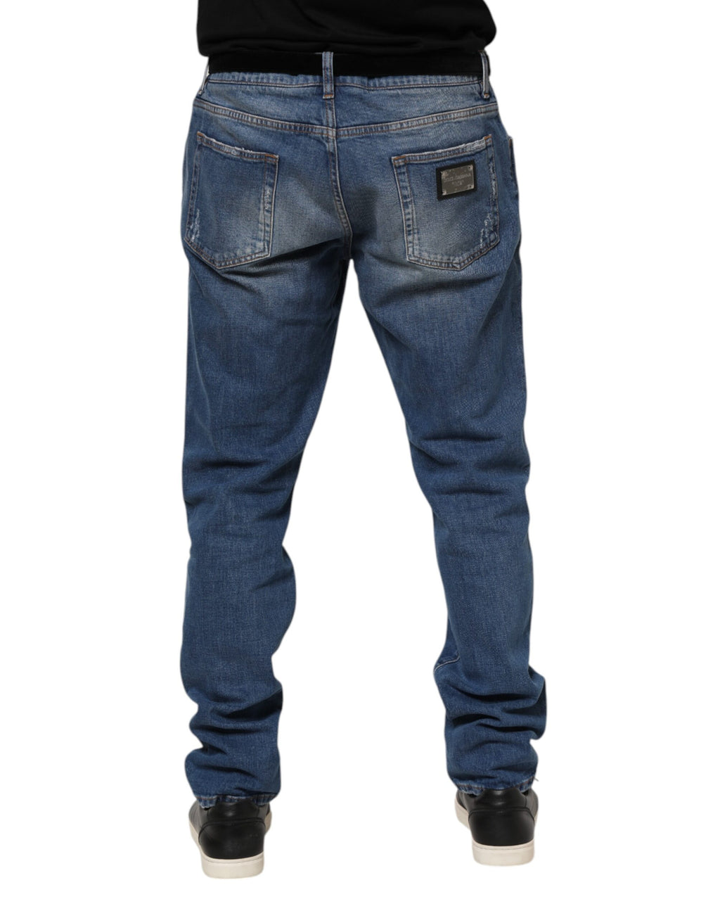 Dolce & Gabbana Blue Skinny Jeans for Men side view