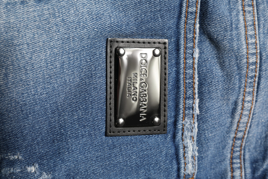 Dolce & Gabbana Blue Skinny Jeans for Men additional view