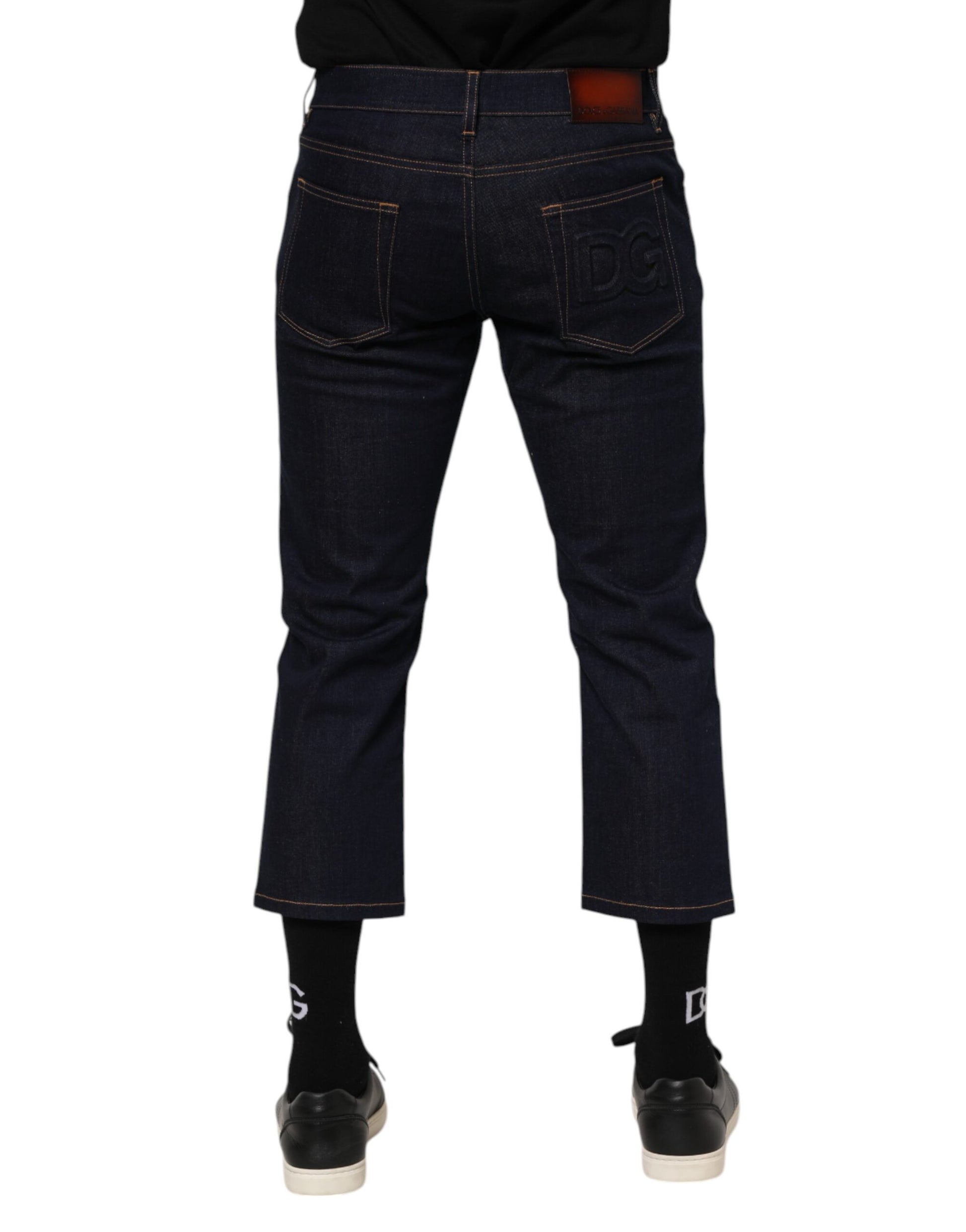 Dolce & Gabbana Blue Slim Fit Jeans for Men side view