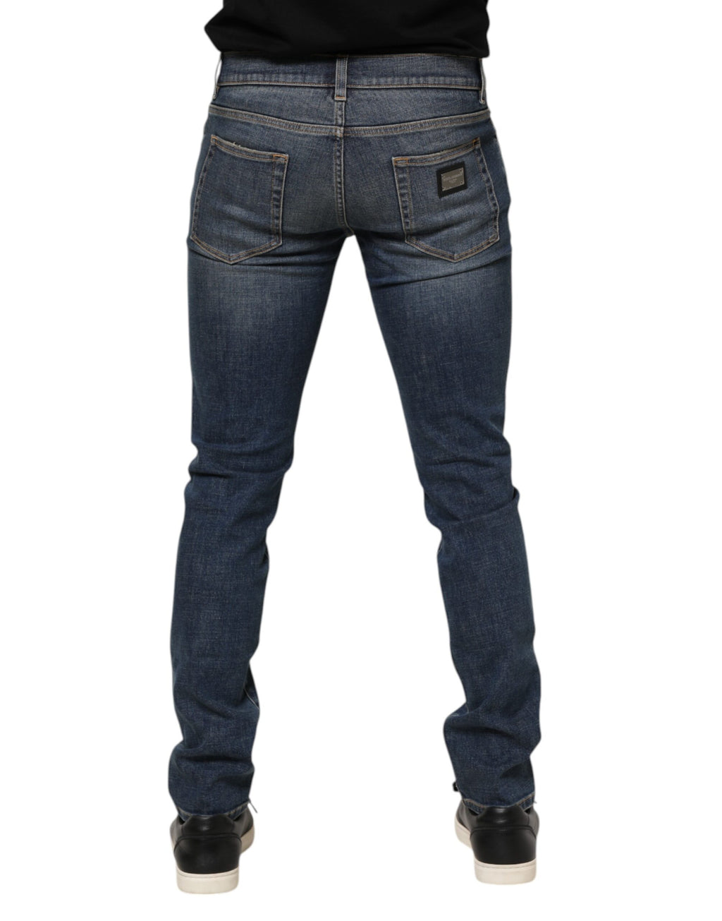 Dolce & Gabbana Blue Skinny Jeans for Men side view