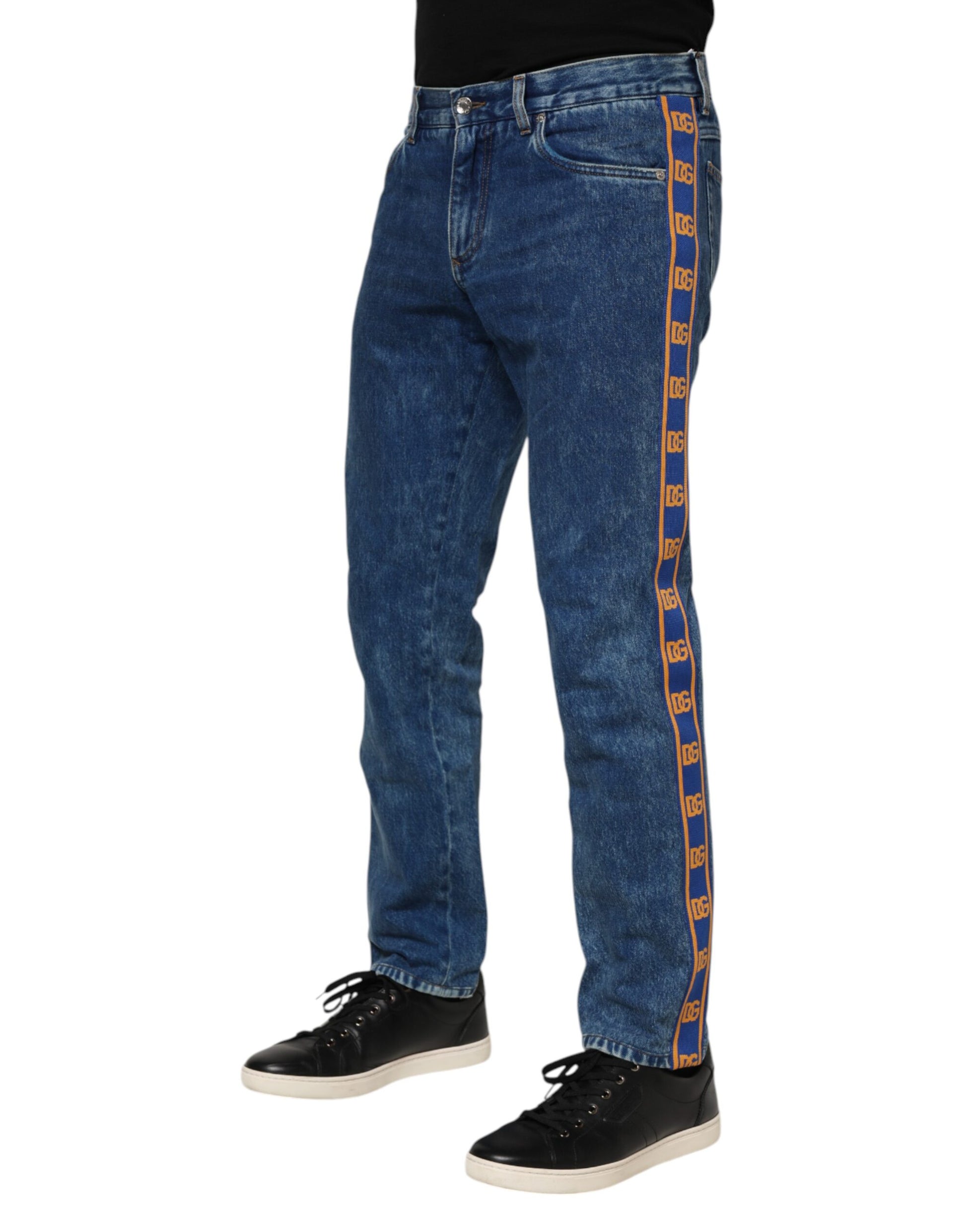 Dolce & Gabbana Blue Relaxed Fit Jeans for Men detail view