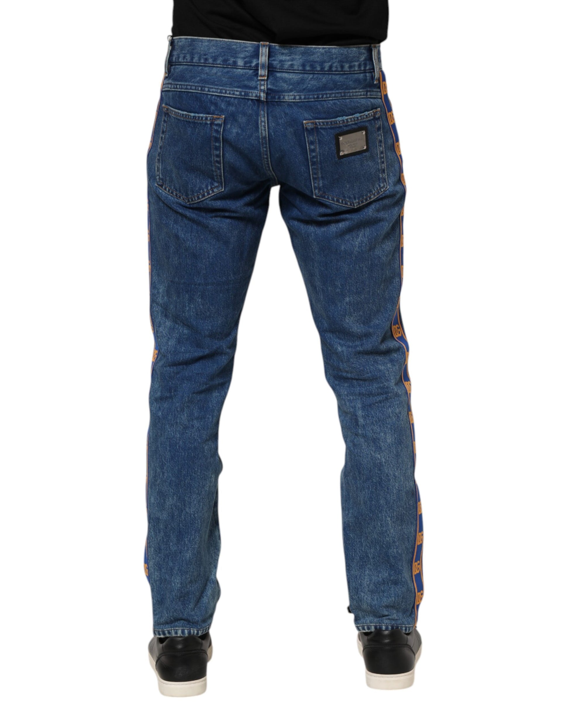 Dolce & Gabbana Blue Relaxed Fit Jeans for Men side view