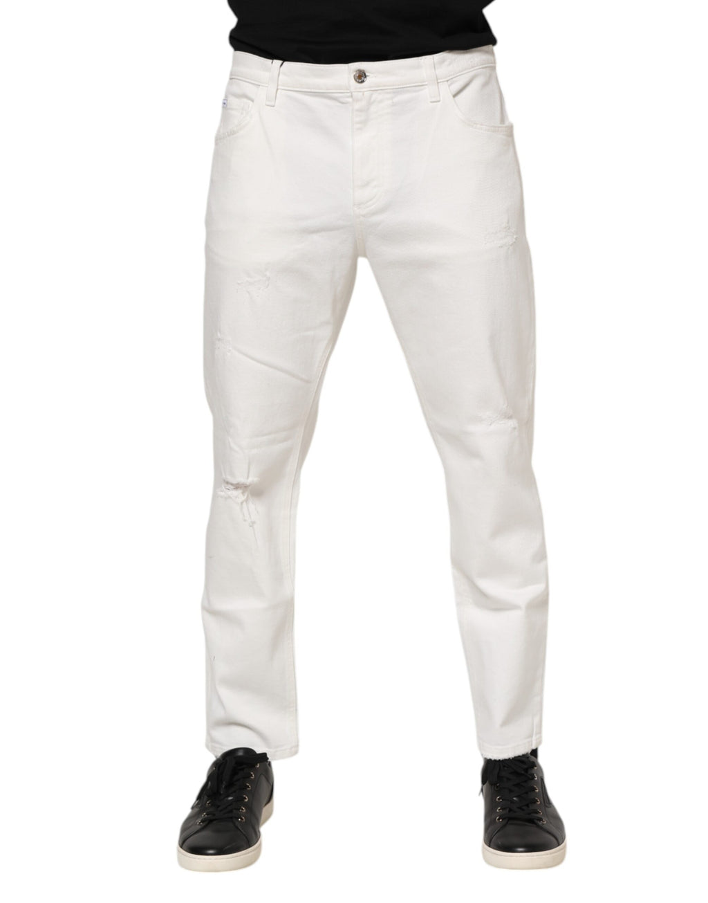 Dolce & Gabbana White Relaxed Fit Jeans for Men