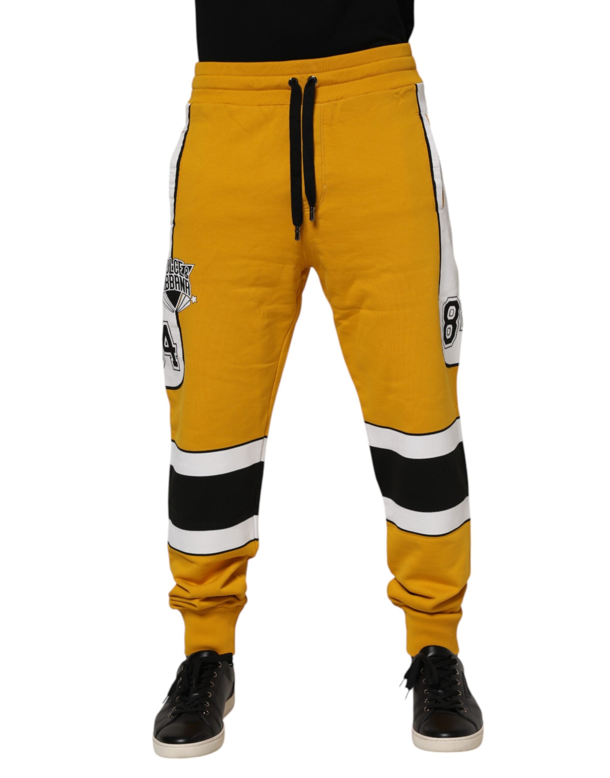 Dolce & Gabbana Yellow Athletic Pants for Men
