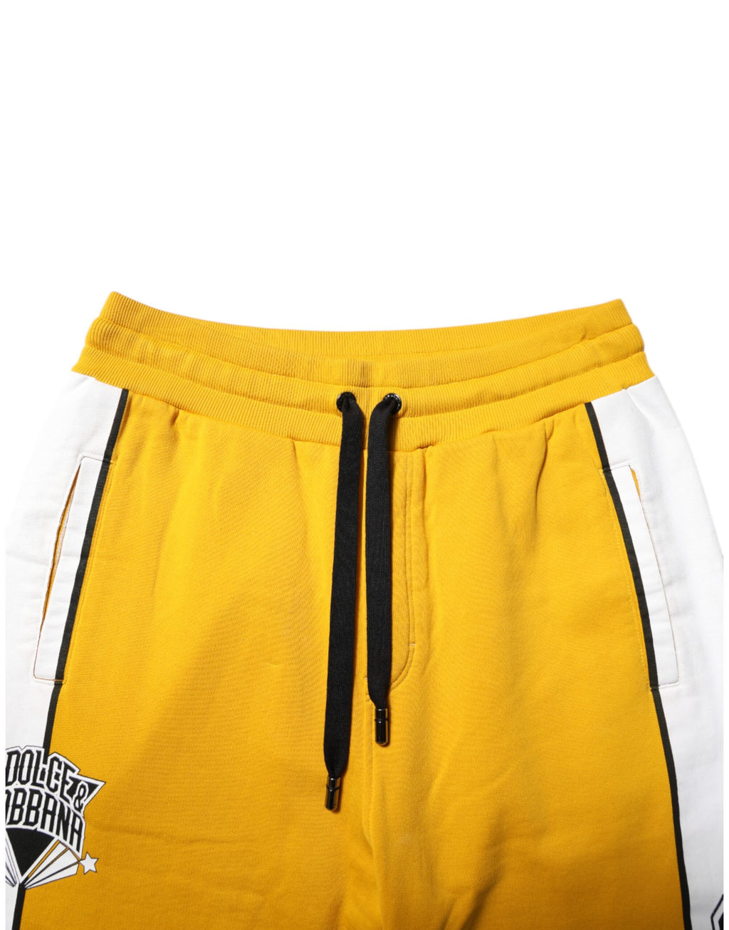 Dolce & Gabbana Yellow Cotton Sweatpants Jogger Pants