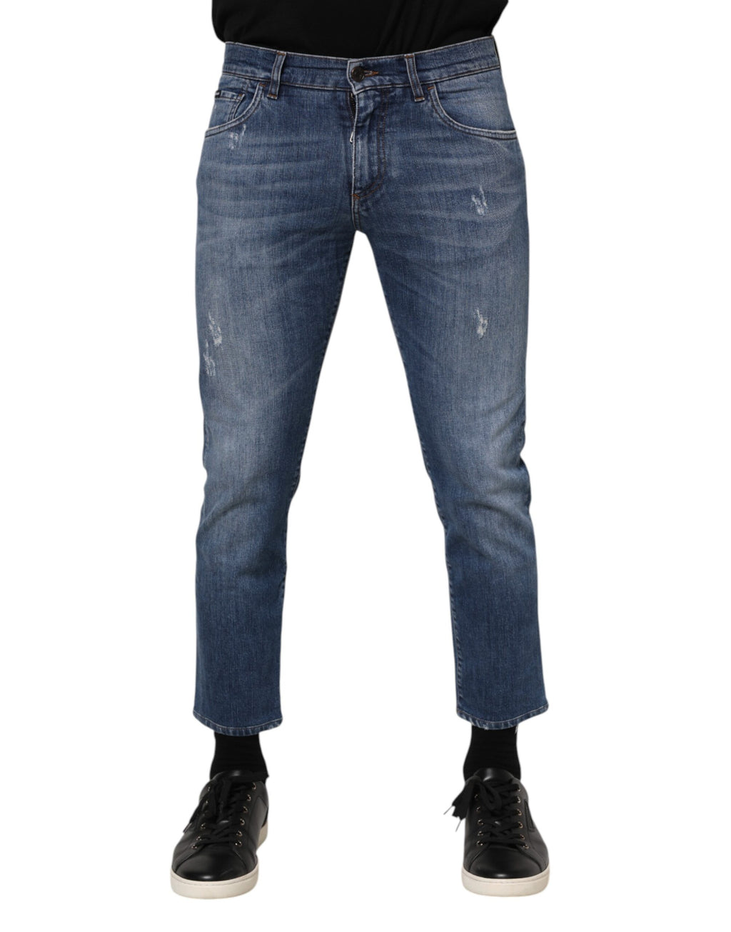 Jean en jean à logo Dolce & Gabbana en coton bleu