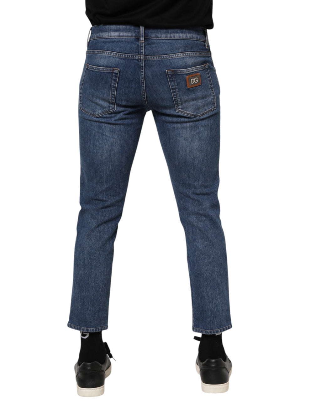 Jean en jean à logo Dolce & Gabbana en coton bleu