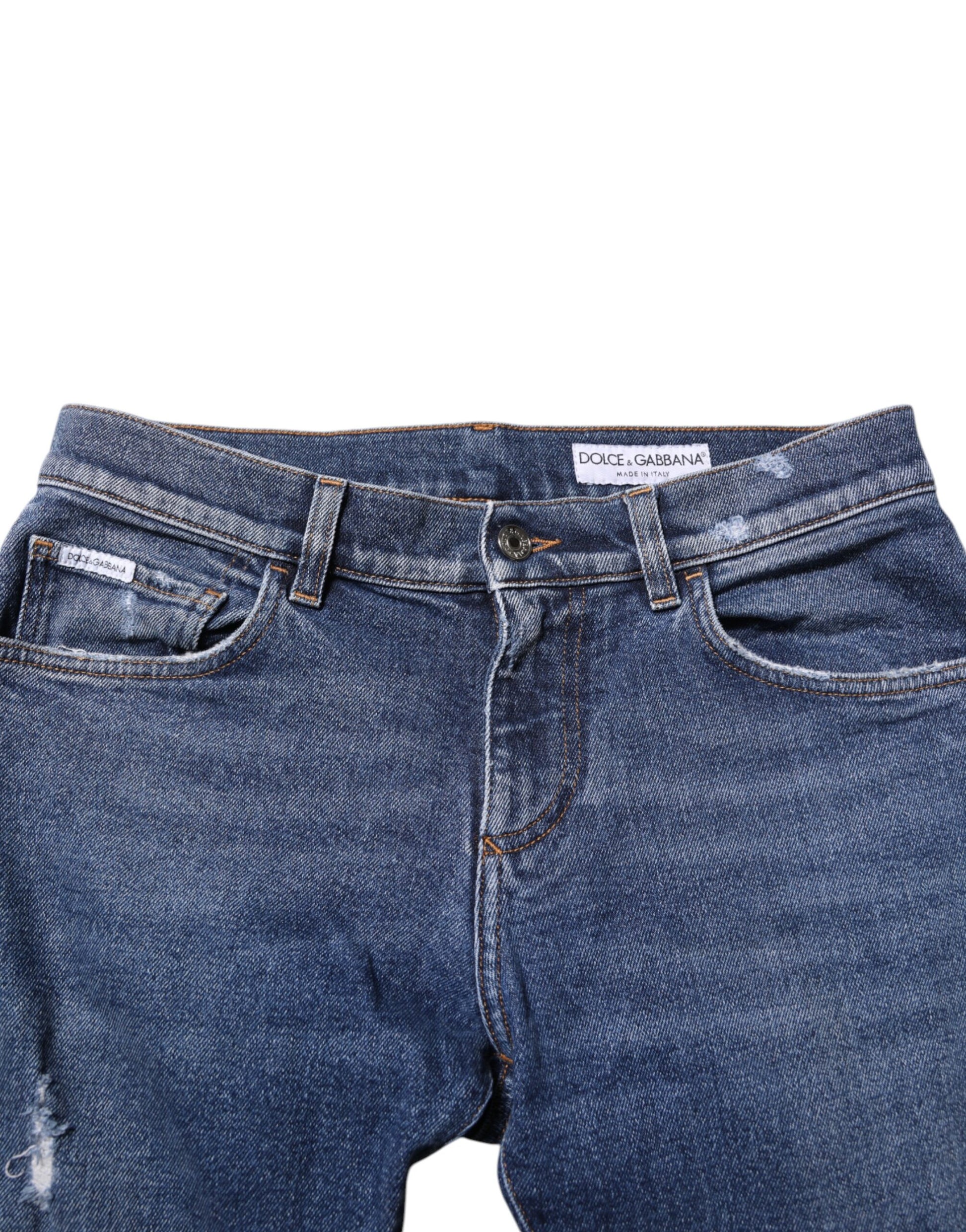 Dolce & Gabbana Blue Skinny Jeans for Men additional view