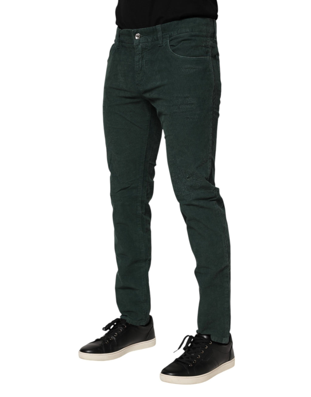 Dolce & Gabbana Green Skinny Pants for Men detail view