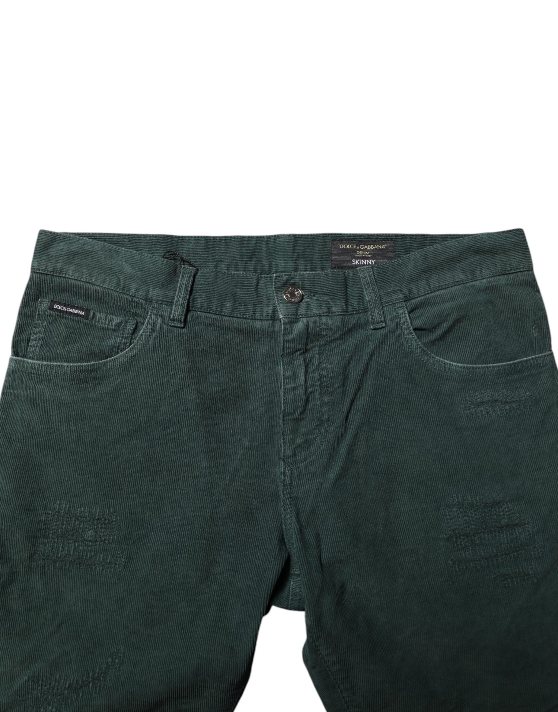 Dolce & Gabbana Green Skinny Pants for Men additional view
