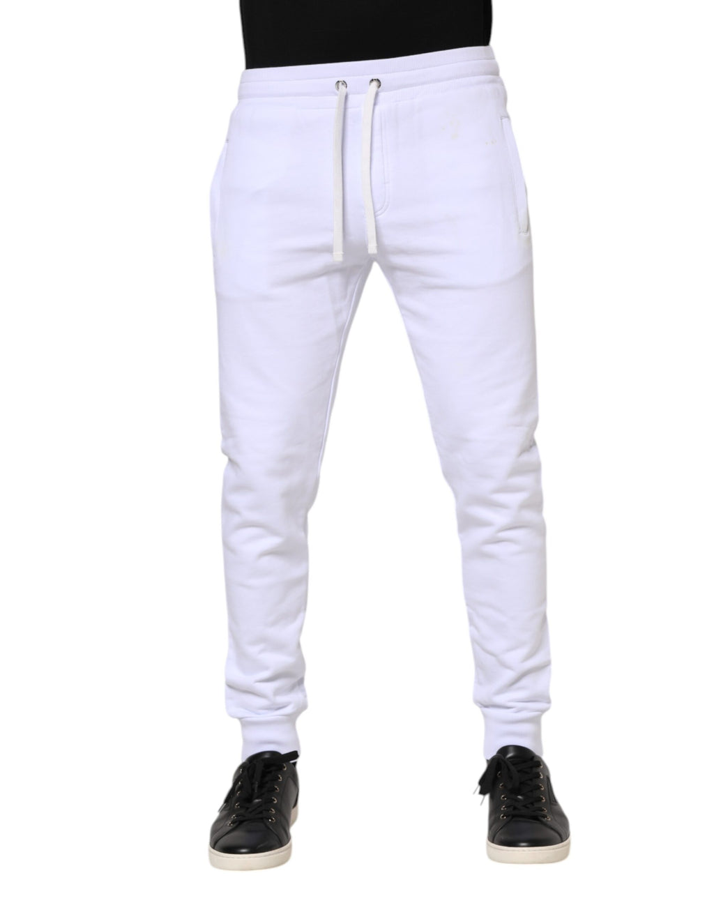 Pantalon de jogging Dolce & Gabbana en coton blanc à cordon de serrage