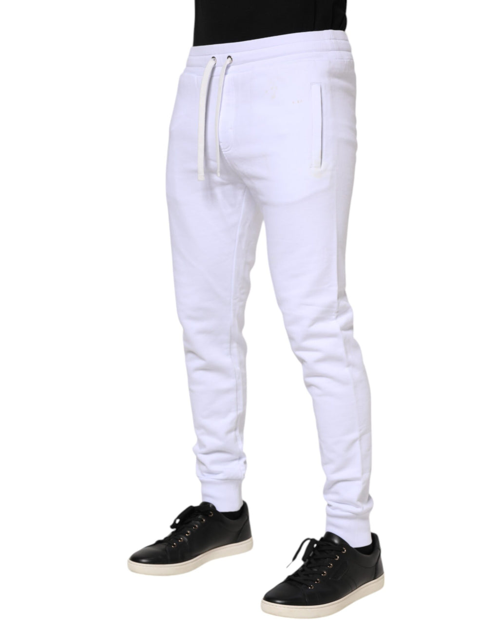 Pantalon de jogging Dolce & Gabbana en coton blanc à cordon de serrage