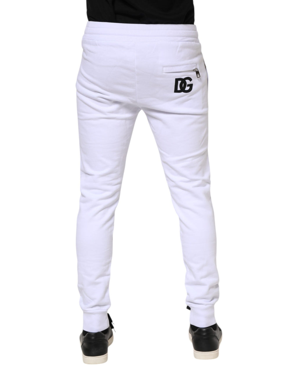 Pantalon de jogging Dolce & Gabbana en coton blanc à cordon de serrage