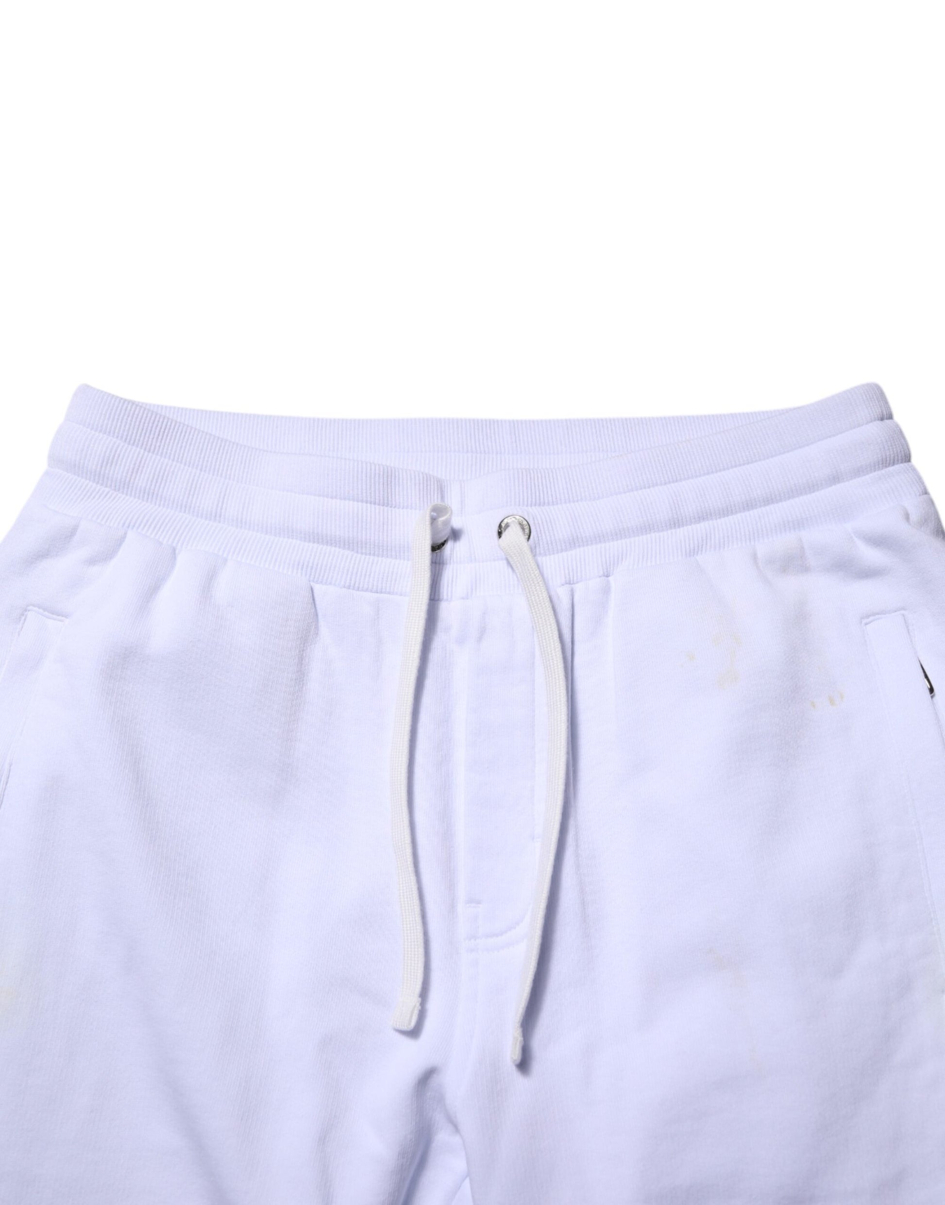 Pantalon de jogging Dolce & Gabbana en coton blanc à cordon de serrage