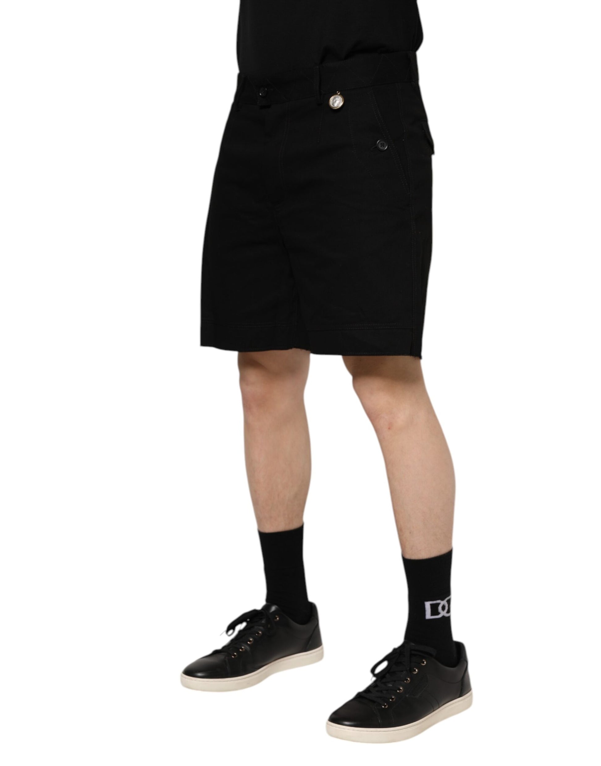 Dolce & Gabbana Black Bermuda for Men detail view