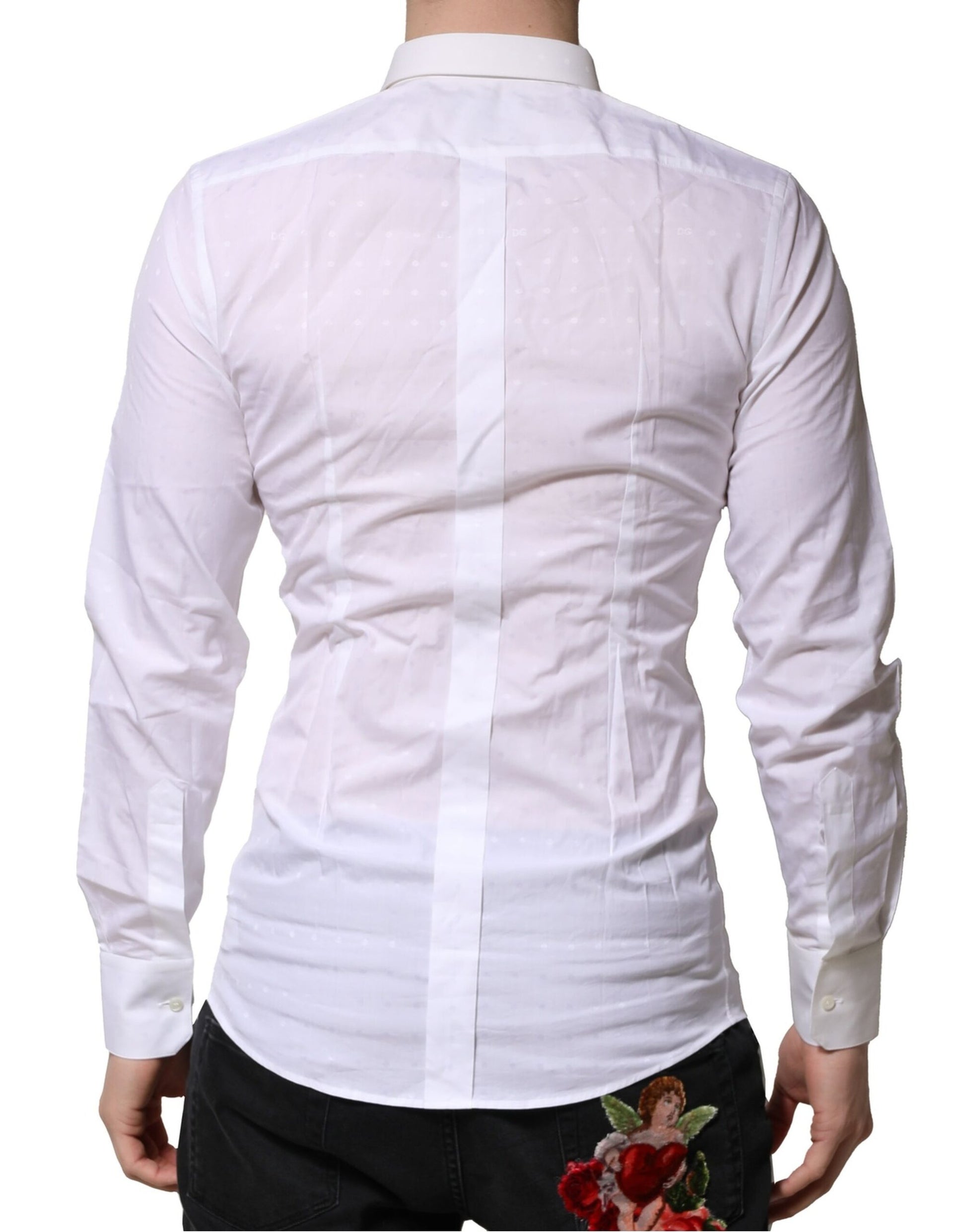 Dolce & Gabbana White Dress Shirt for Men side view