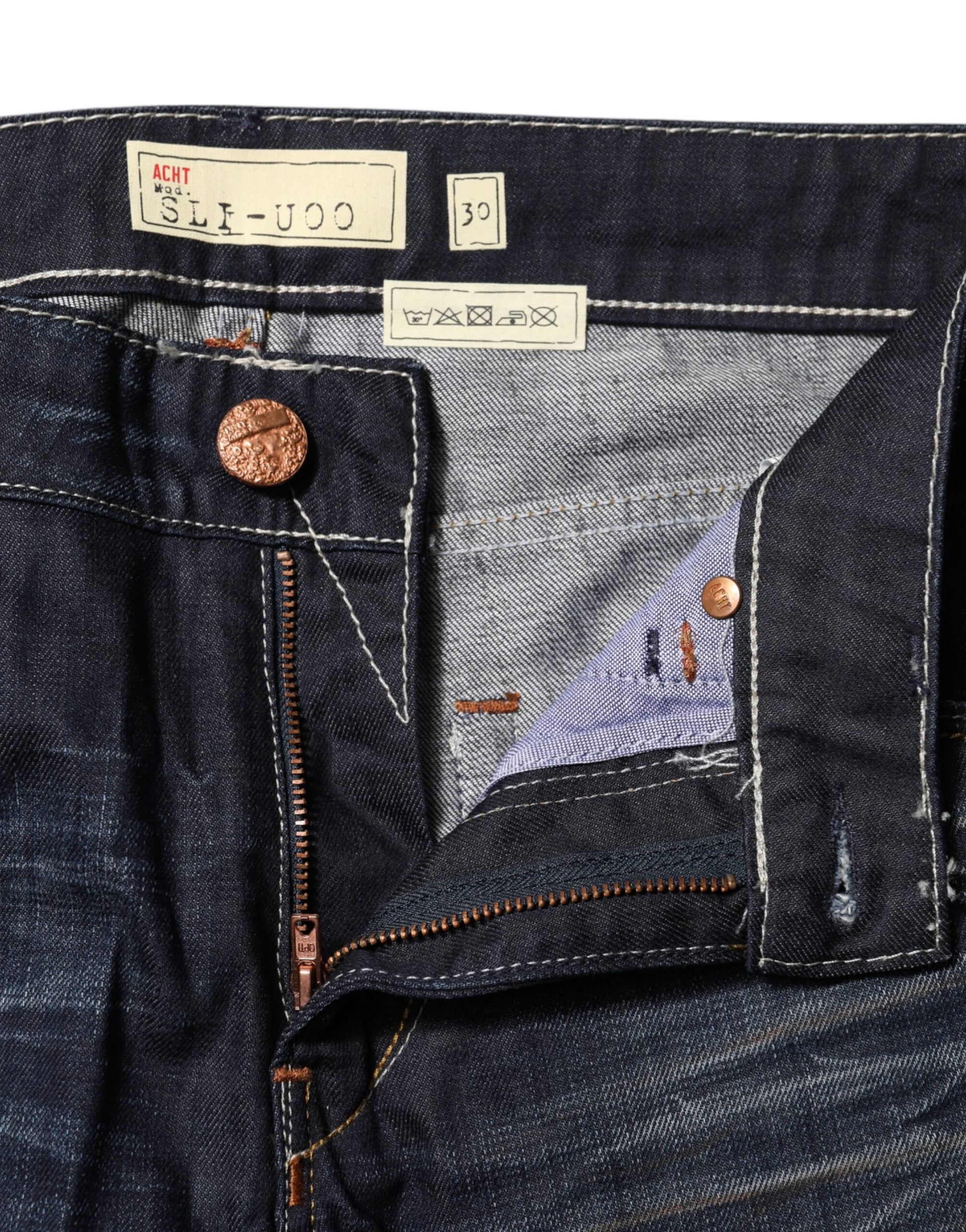 Acht Blue Flared Jeans for Women side view