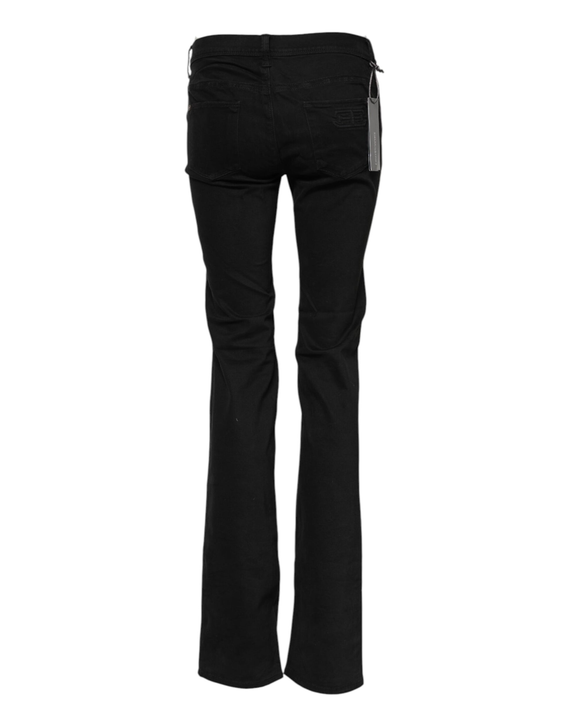 Ermanno Scervino – Schwarze Bootcut-Jeans aus Stretch-Baumwolle
