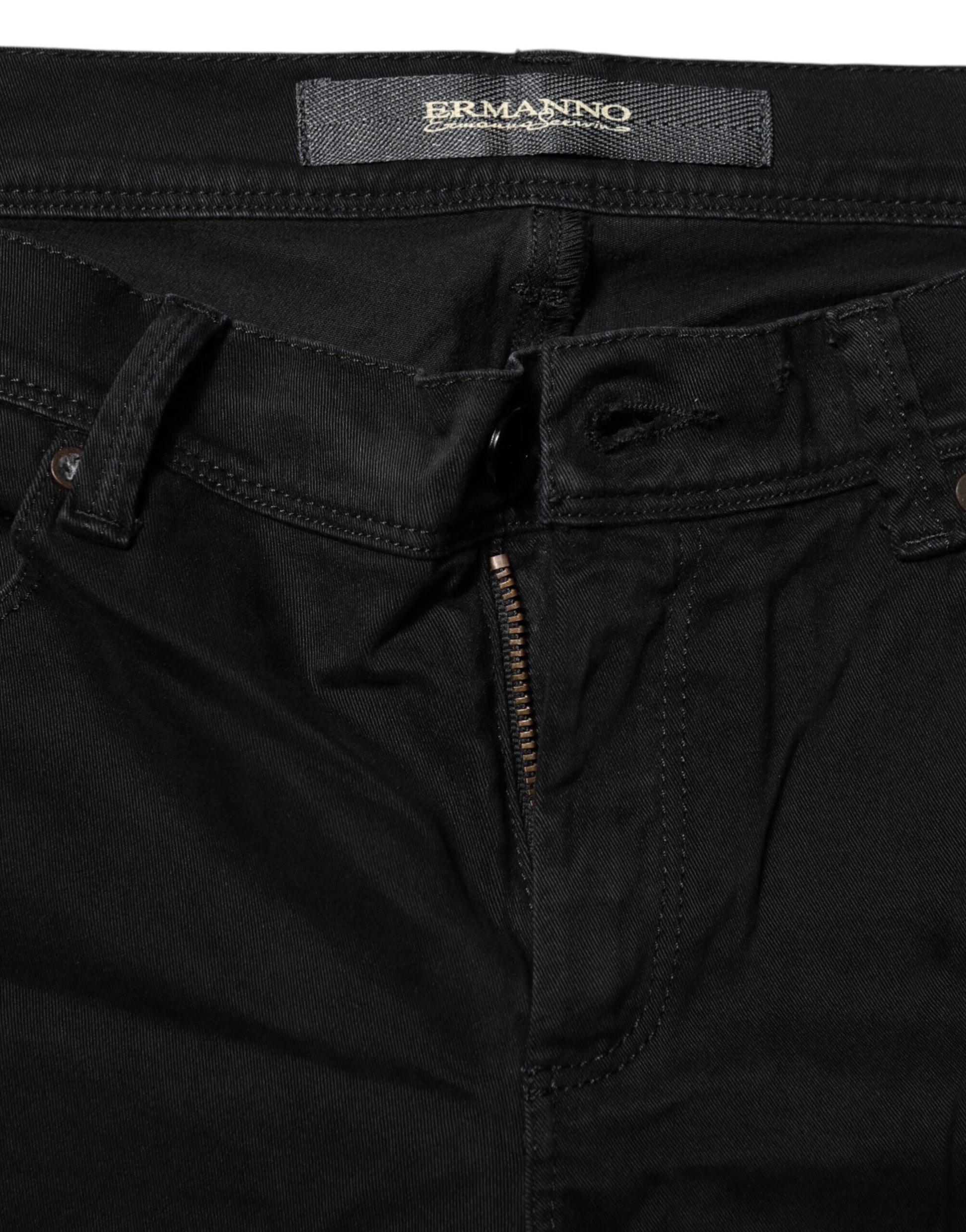 Ermanno Scervino – Schwarze Bootcut-Jeans aus Stretch-Baumwolle