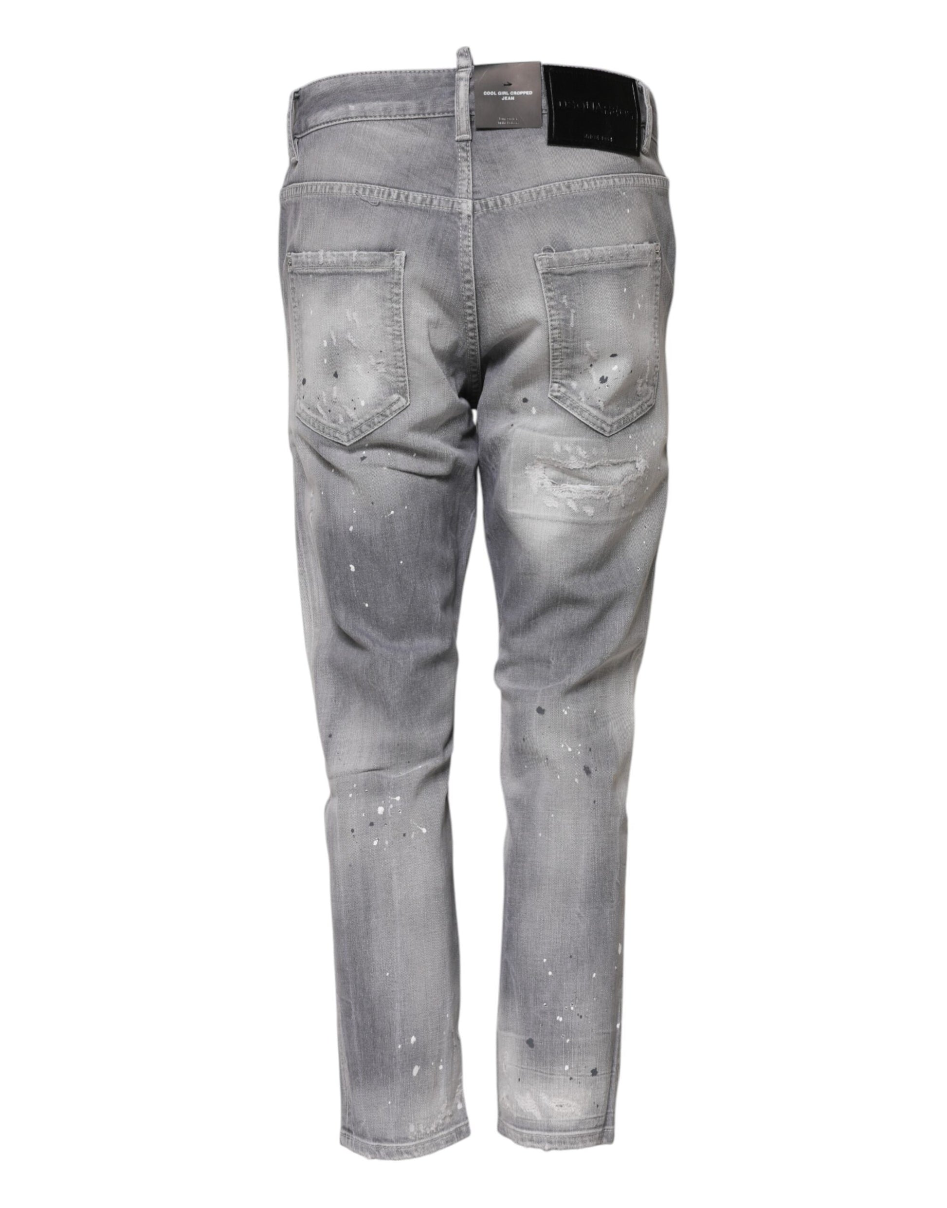 Dsquared² Grey Relaxed Fit Jeans for Women detail view