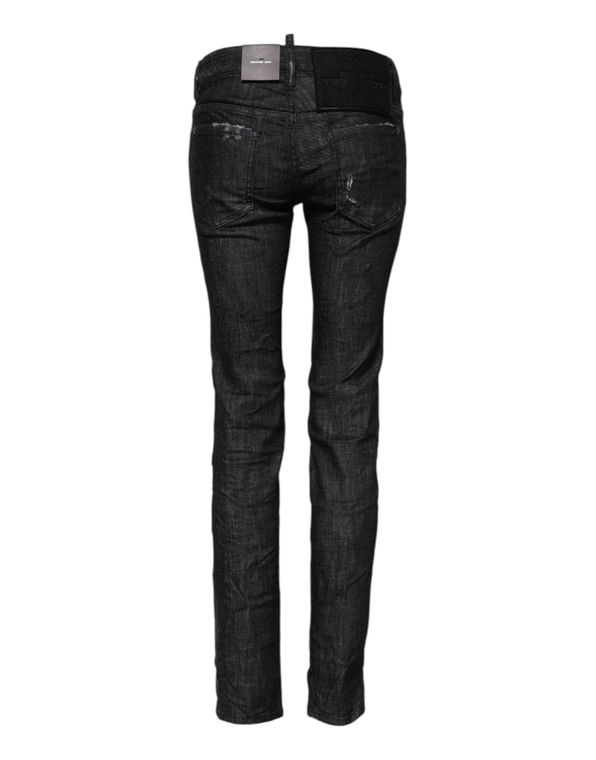 Dsquared² Black Skinny Jeans for Women detail view
