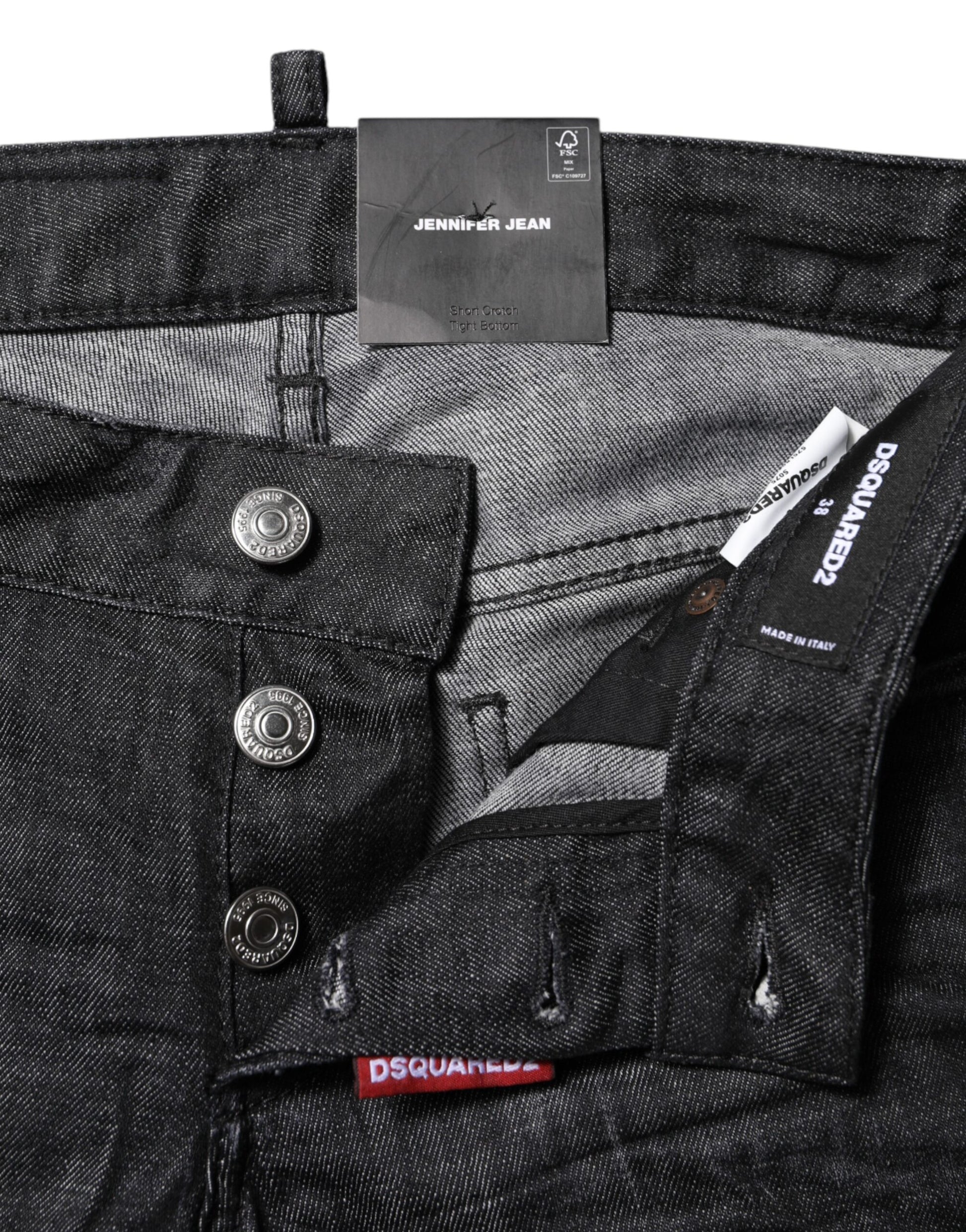 Dsquared² Black Skinny Jeans for Women side view