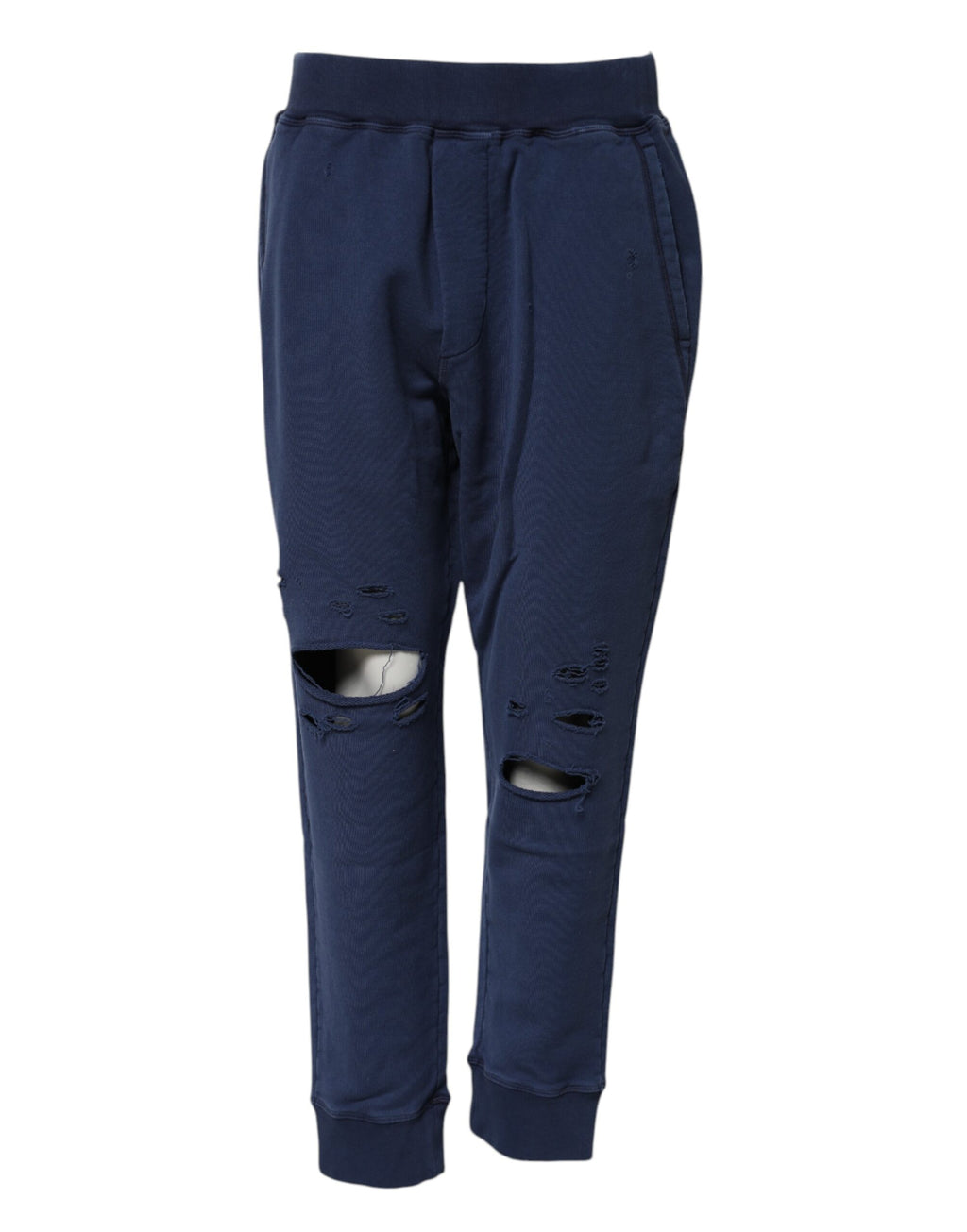 Pantalon de jogging Dsquared² en coton bleu taille mi-haute