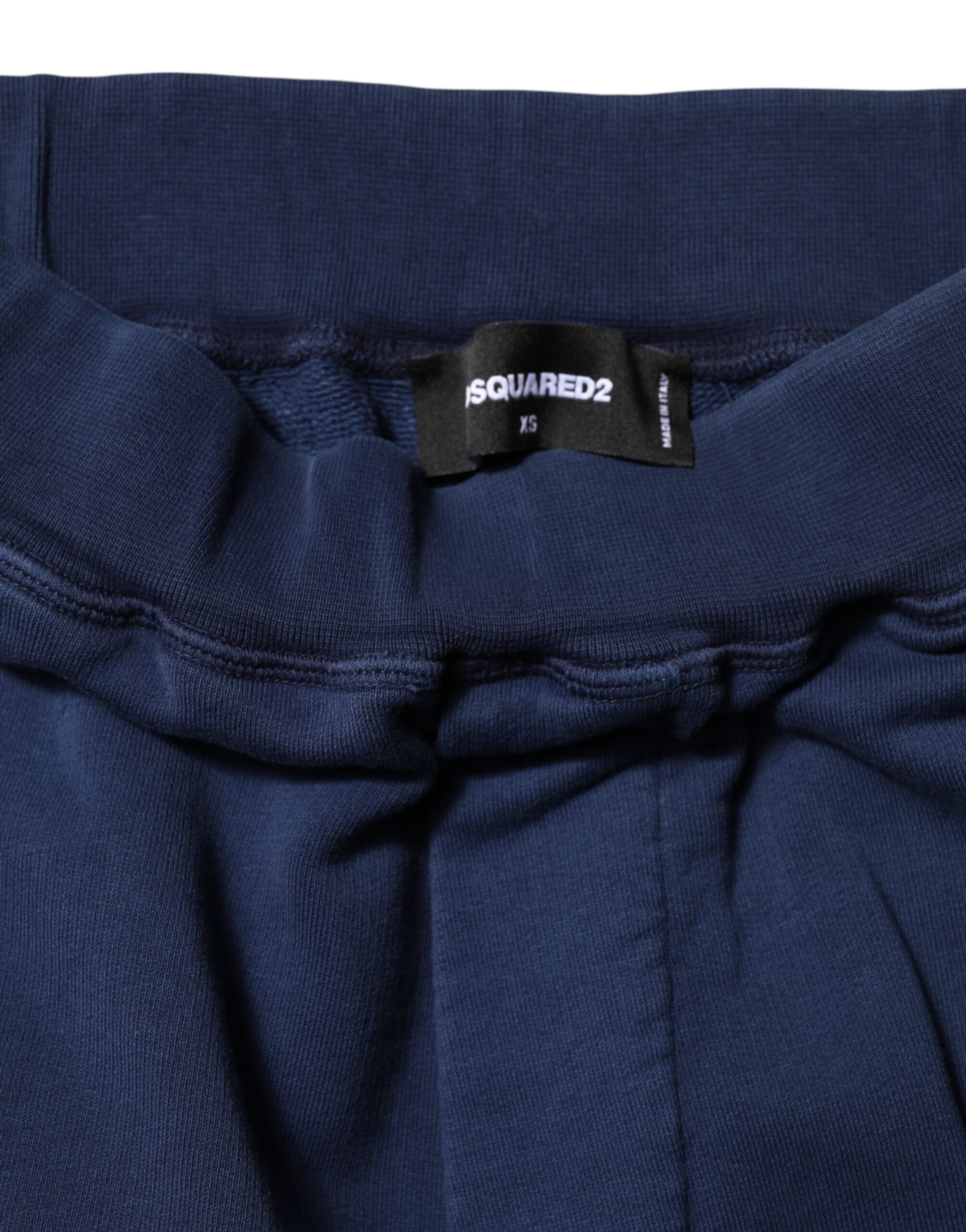 Pantalon de jogging Dsquared² en coton bleu taille mi-haute