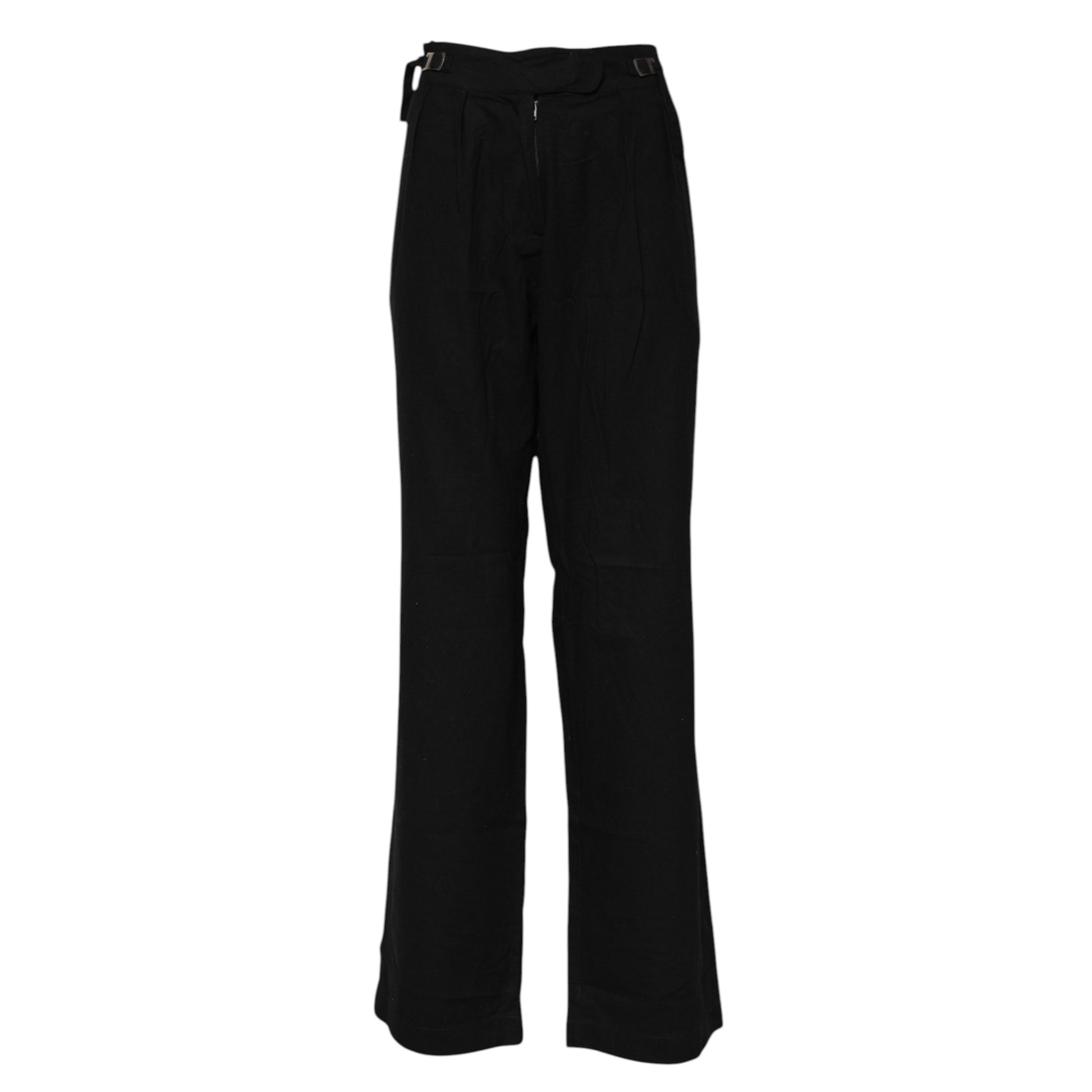 Ermanno Scervino – Schwarze Hose mit geradem Schnitt und hoher Taille