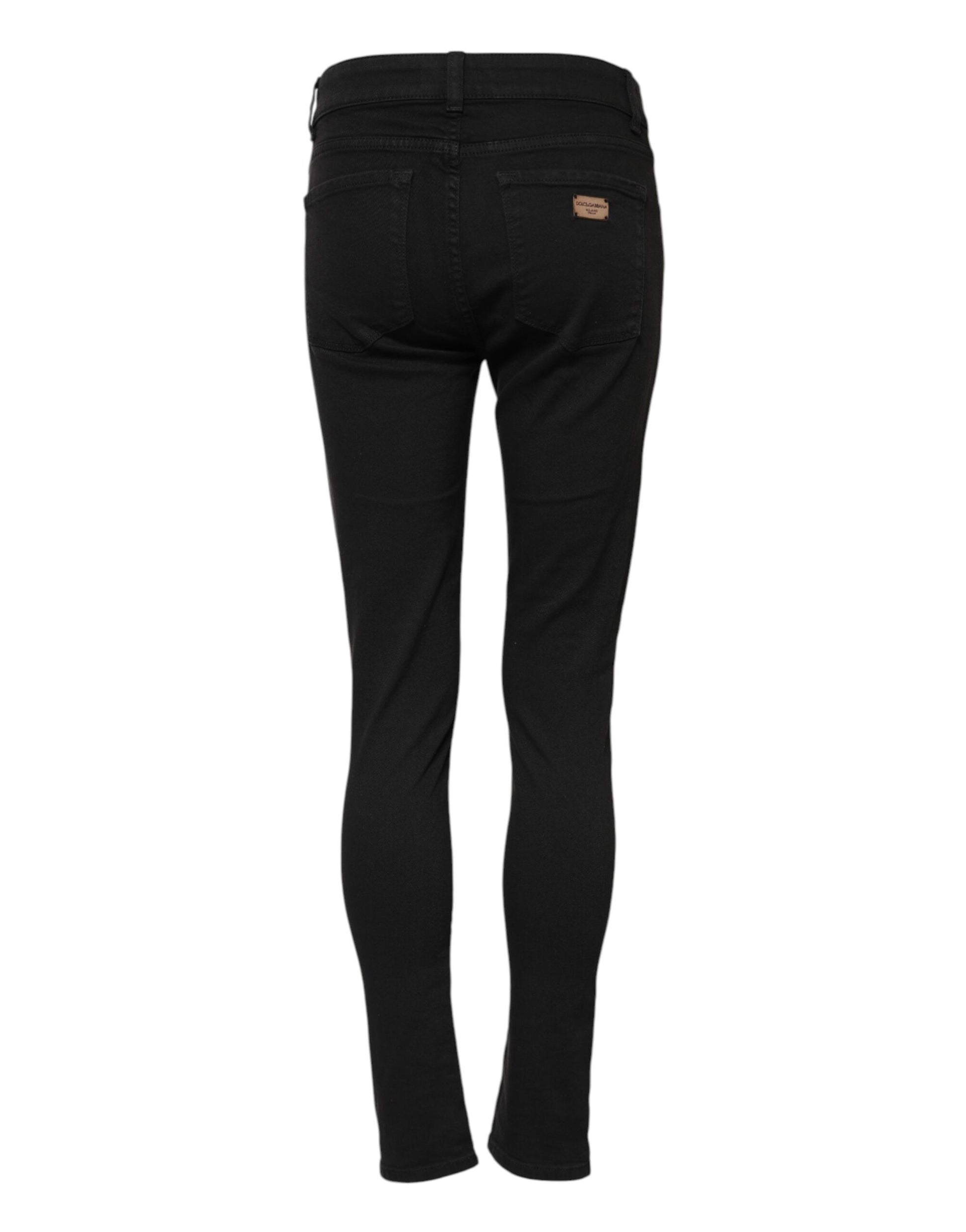 Dolce & Gabbana Black Skinny Jeans for Women detail view