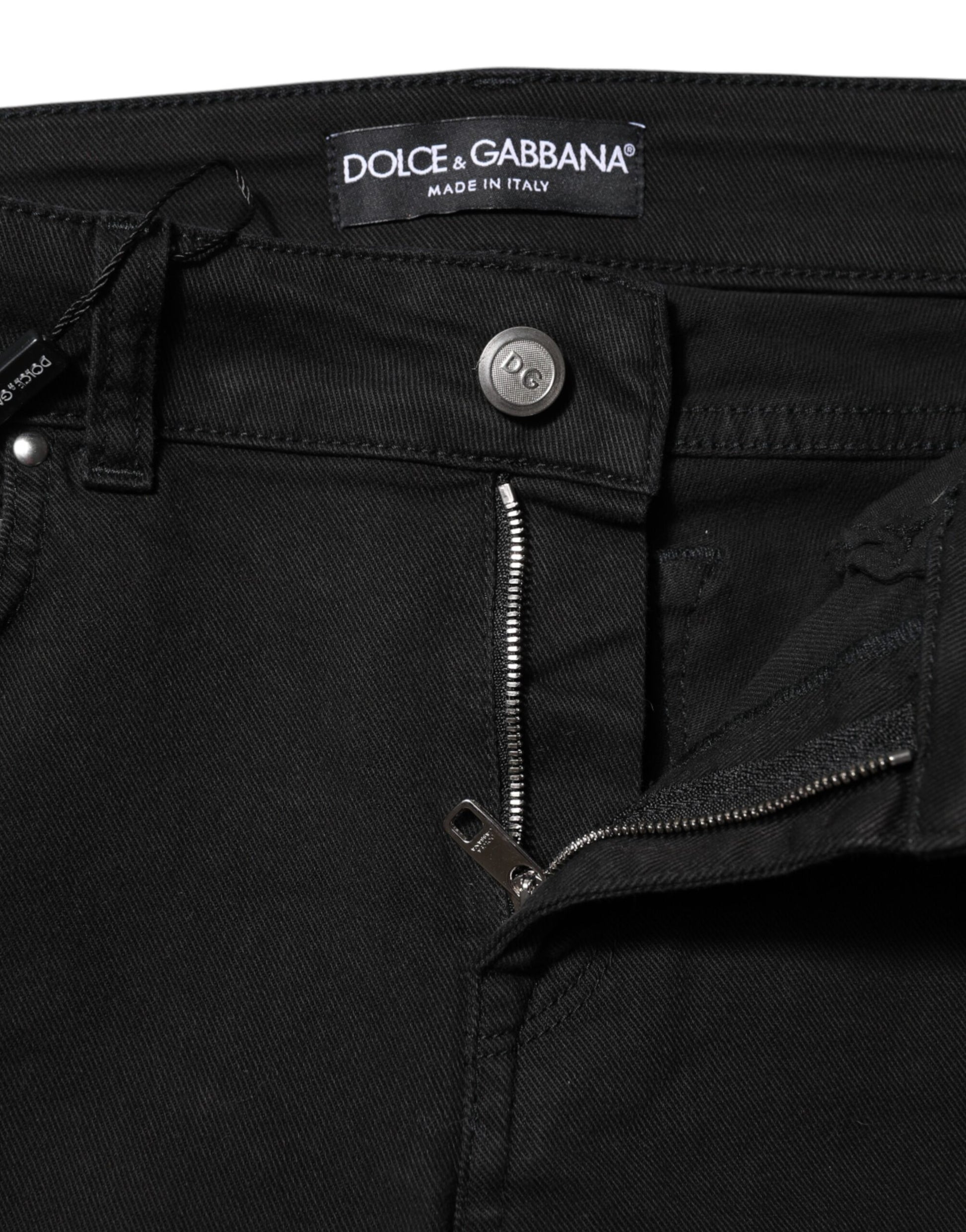 Dolce & Gabbana Black Skinny Jeans for Women side view