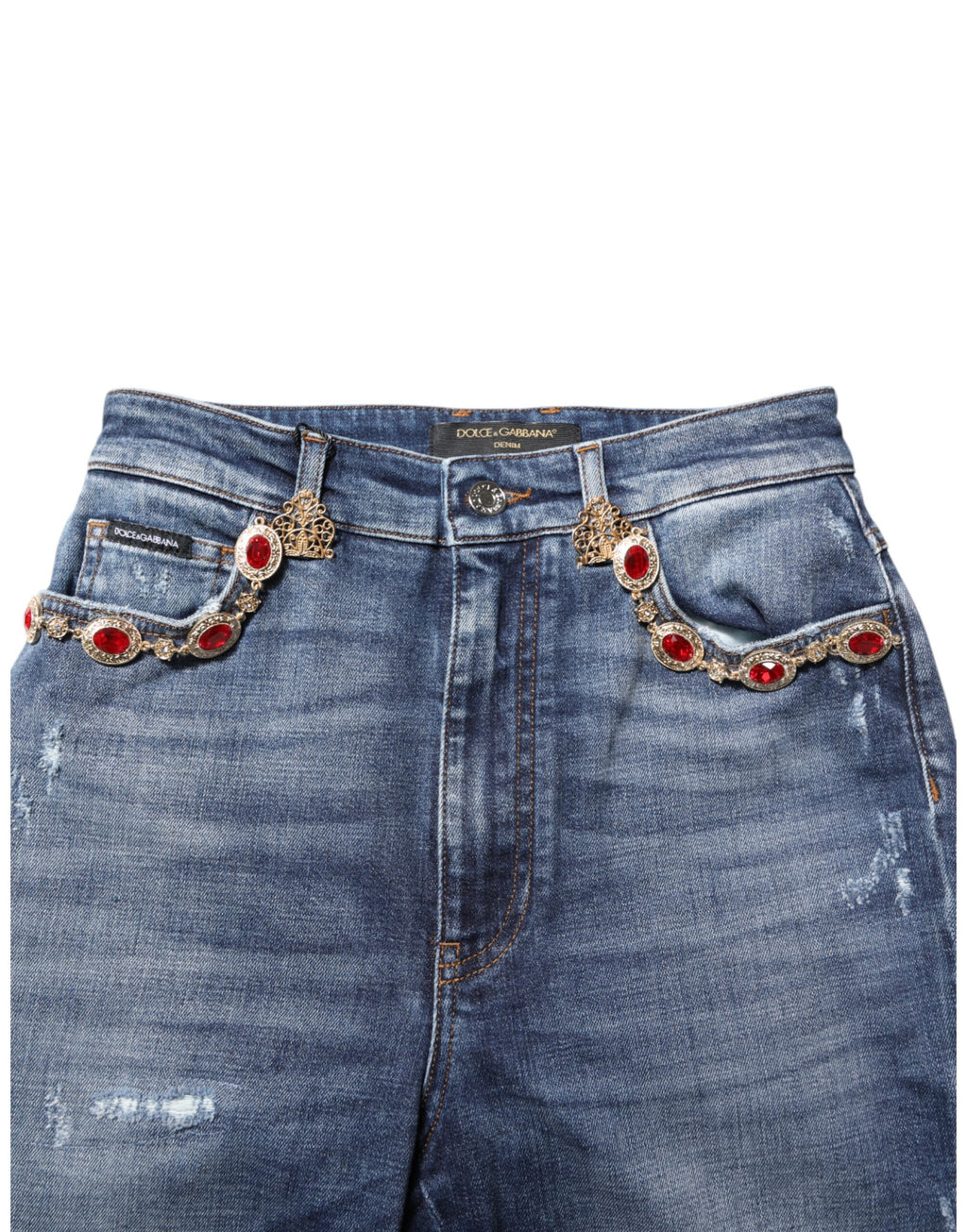 Dolce & Gabbana Blue Tapered Jeans for Women side view