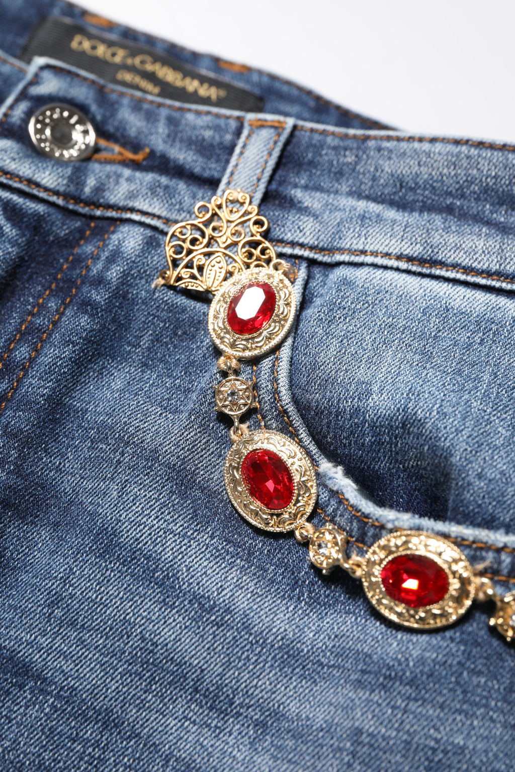 Dolce & Gabbana Blue Tapered Jeans for Women additional view