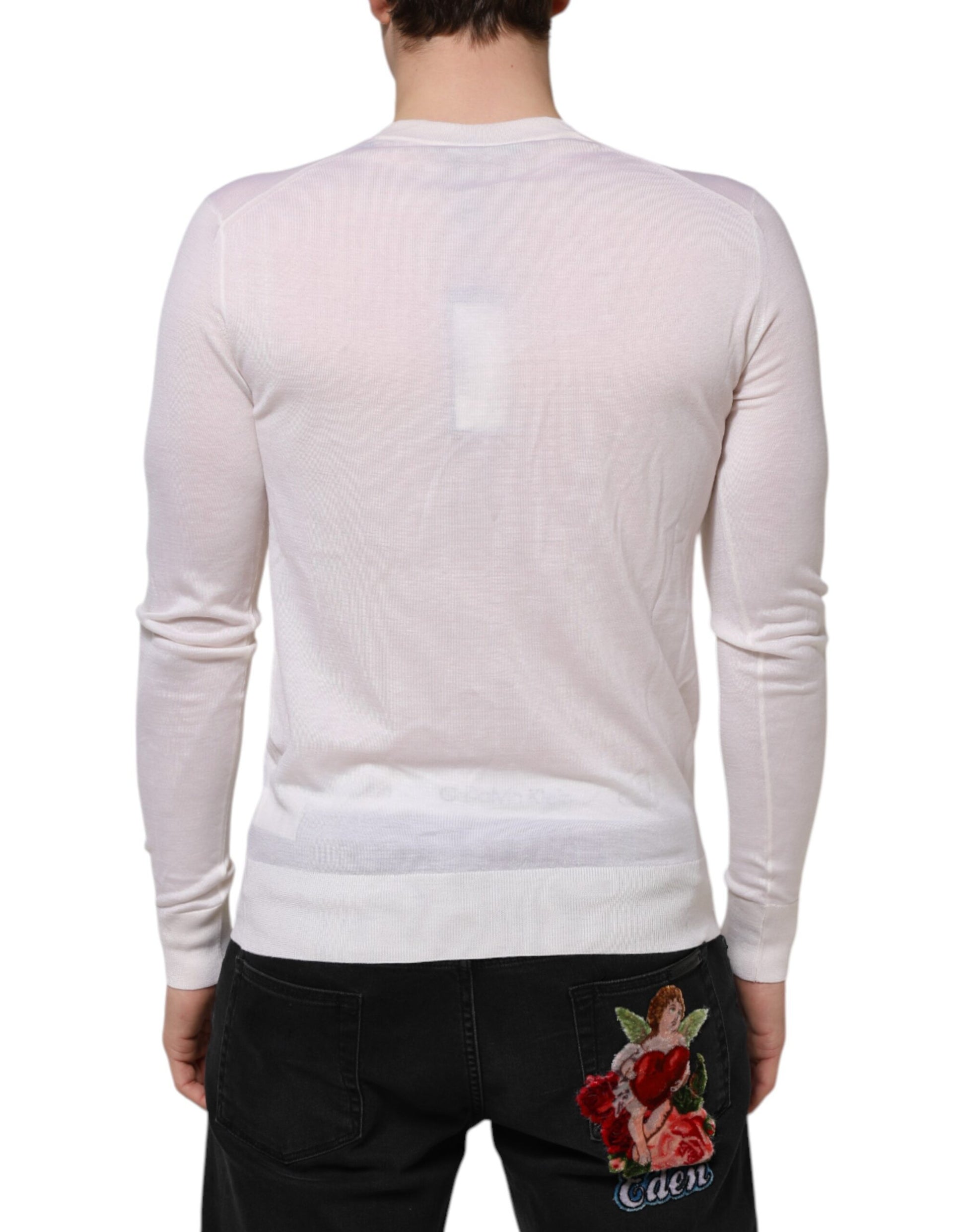Dolce & Gabbana White Sweatshirt for Men side view
