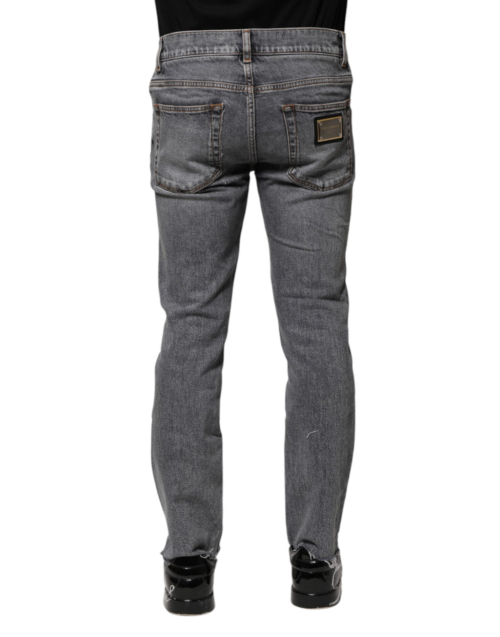 Dolce & Gabbana Grey Skinny Jeans for Men side view
